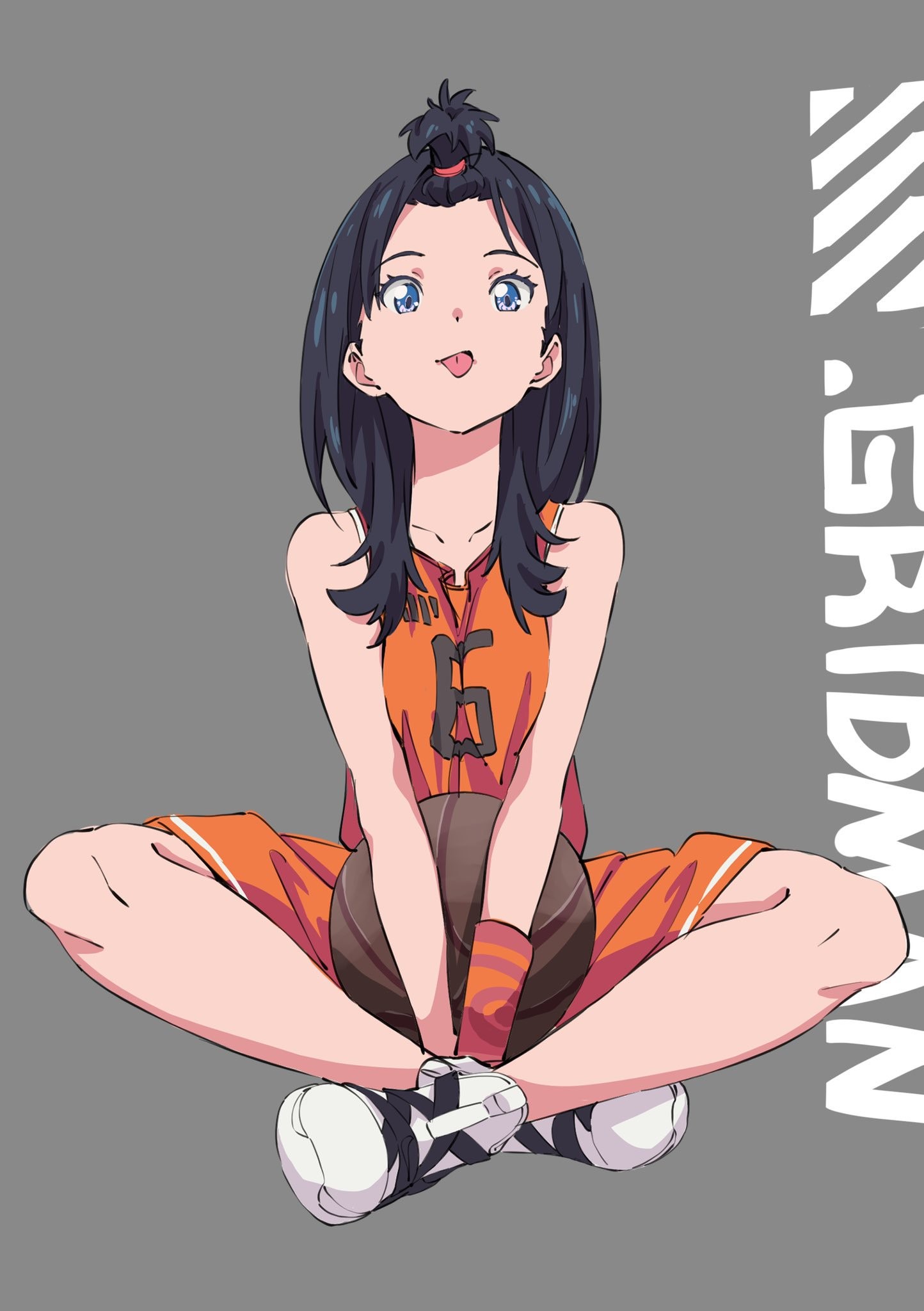 Takarada Rikka from SSSS.GRIDMAN holding a basketball HD Phone Wallpaper