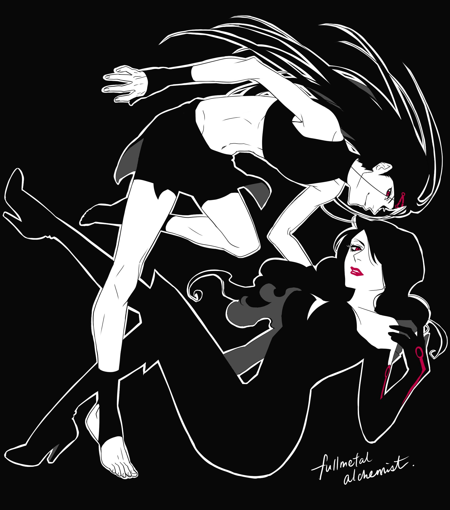 Lust and Envy from Fullmetal Alchemist HD Phone Wallpaper