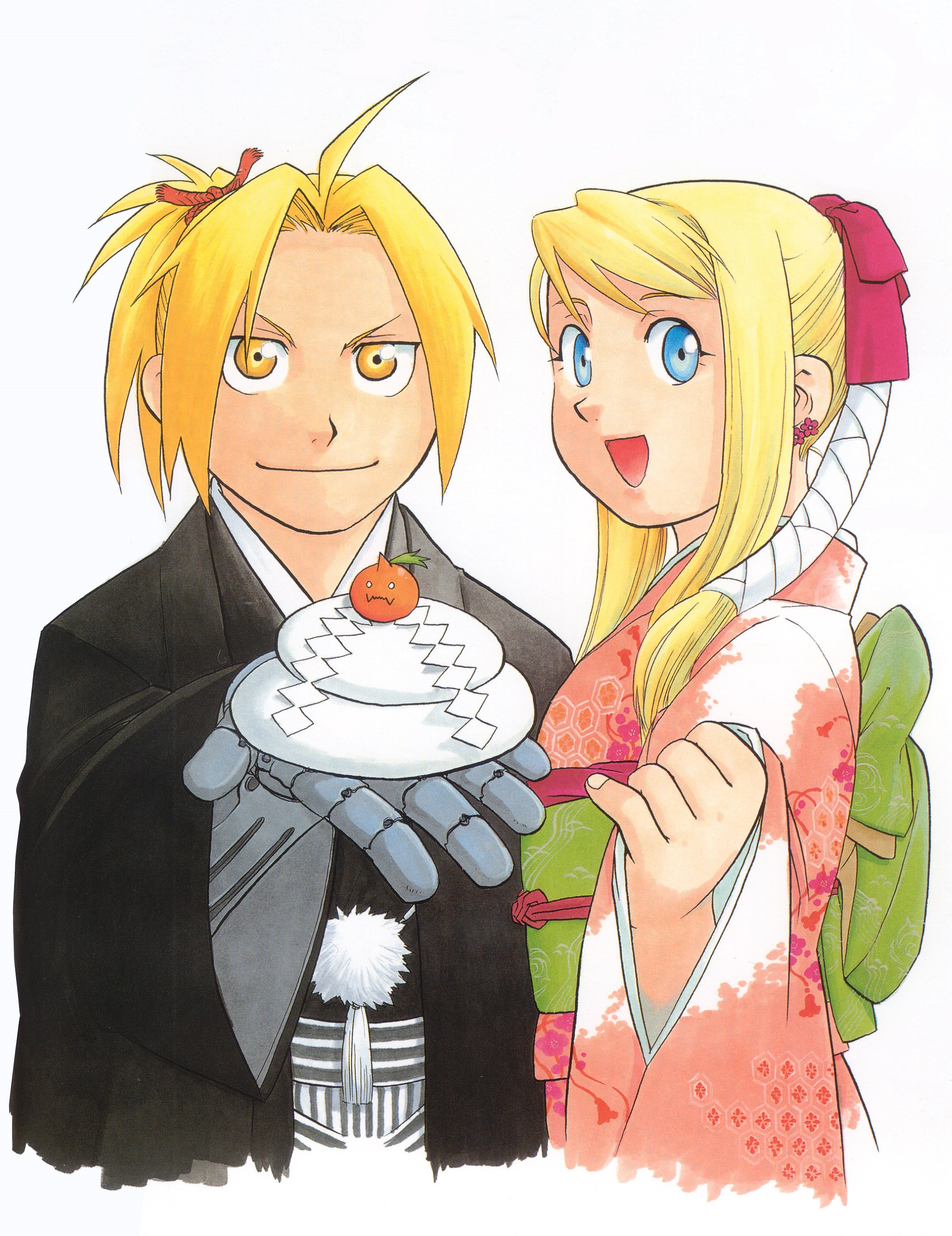 Edward Elric and Winry Rockbell from Fullmetal Alchemist HD Phone Wallpaper