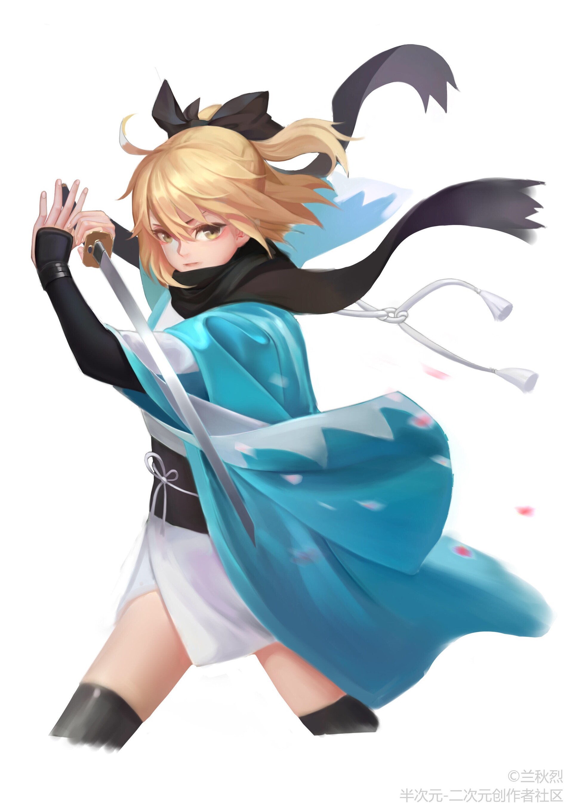 Anime girl with sword from Fate Series HD Phone Wallpaper