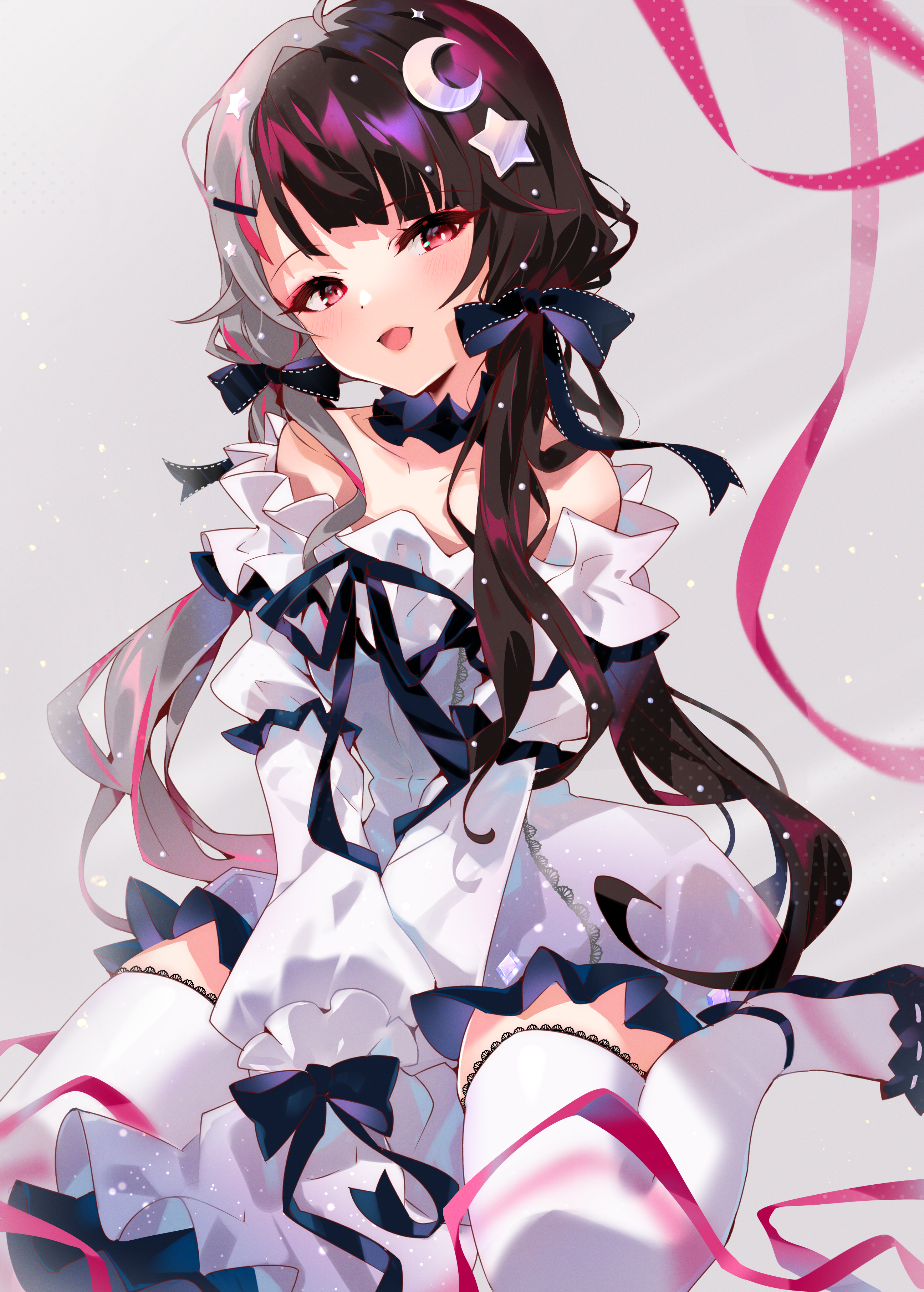 Yorumi Rena from Nijisanji in a white dress HD Phone Wallpaper