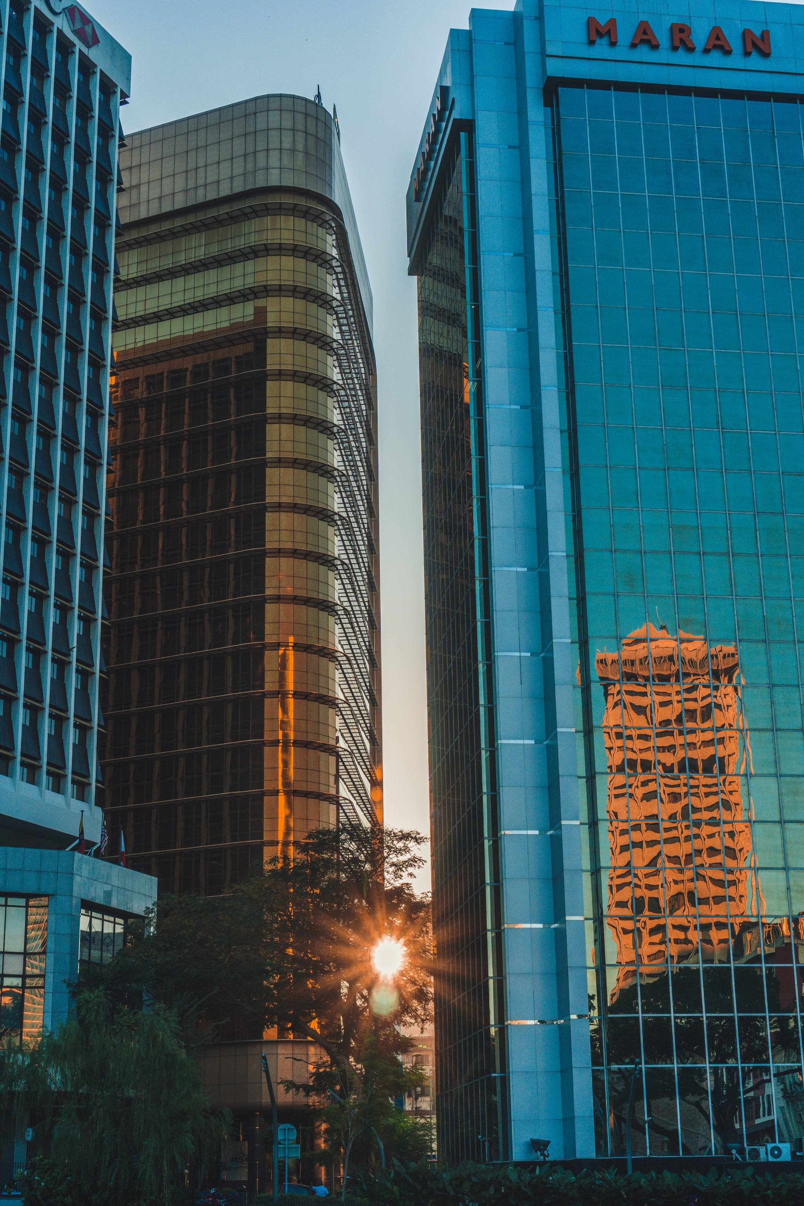 Modern skyscrapers in Kuala Lumpur, Malaysia HD Phone Wallpaper
