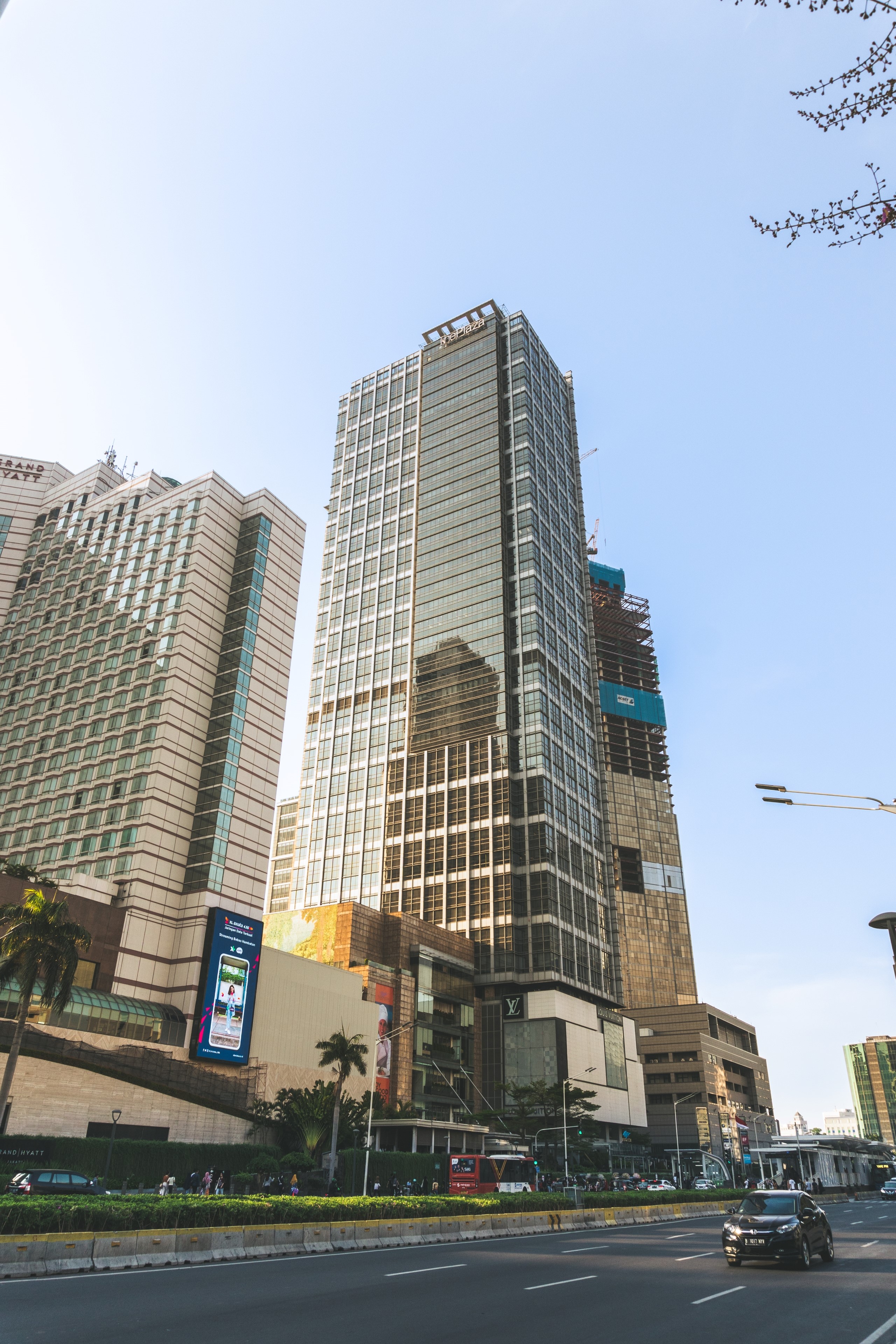 Modern skyscrapers in Jakarta, Indonesia HD Phone Wallpaper