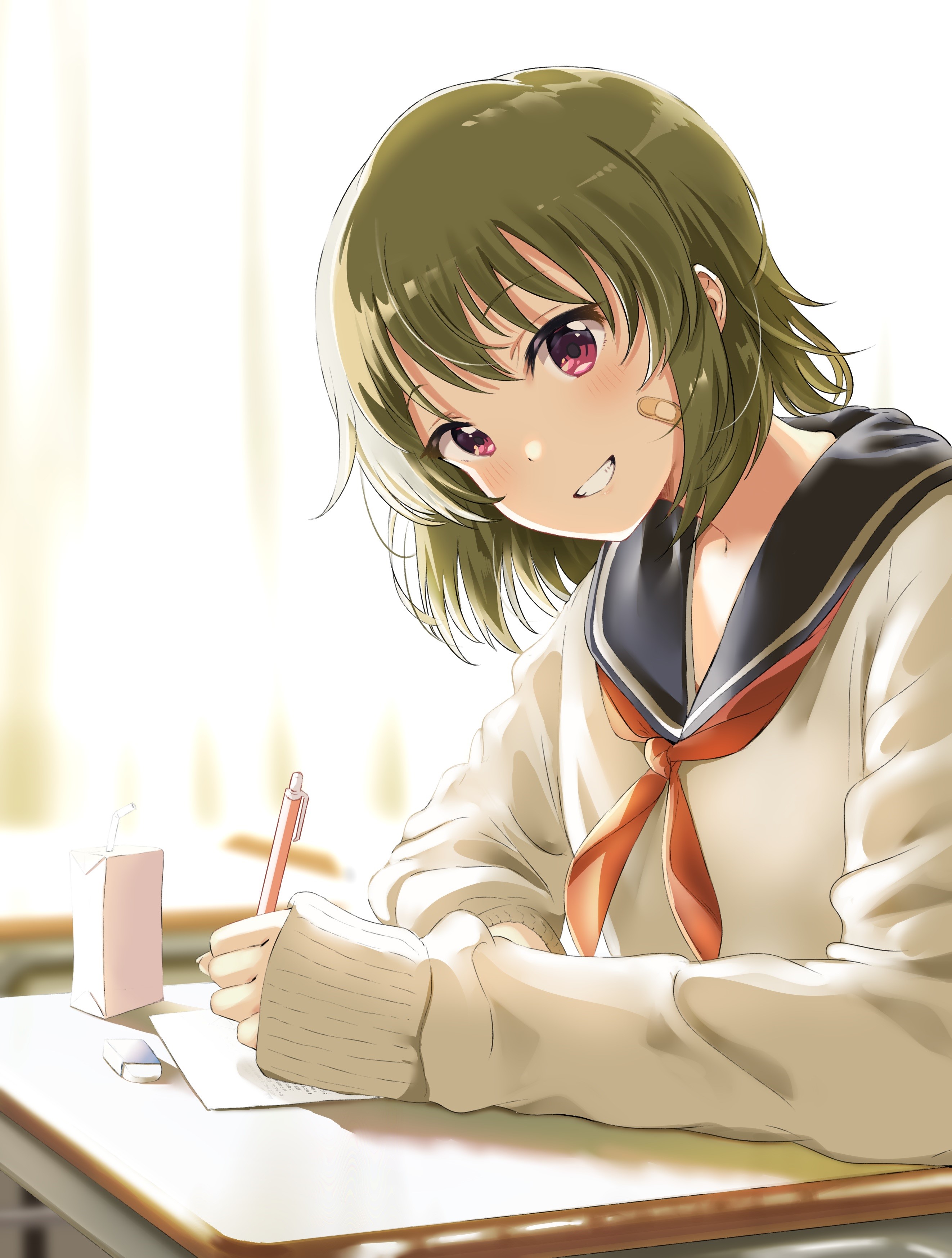 Nagayoshi Subaru from Shiokazunoko illustration HD Phone Wallpaper
