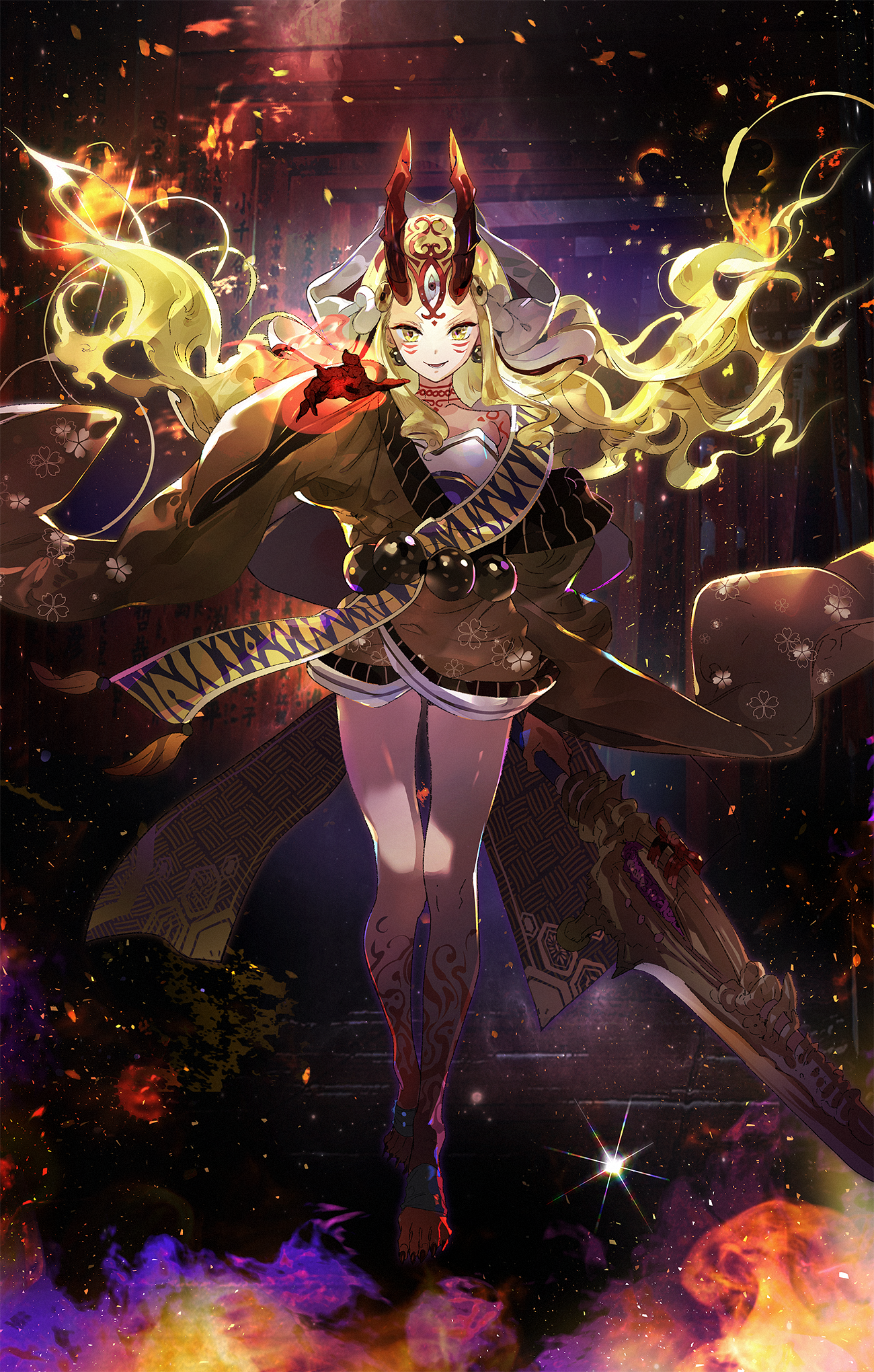 Ibaraki Douji from Fate/Grand Order HD Phone Wallpaper