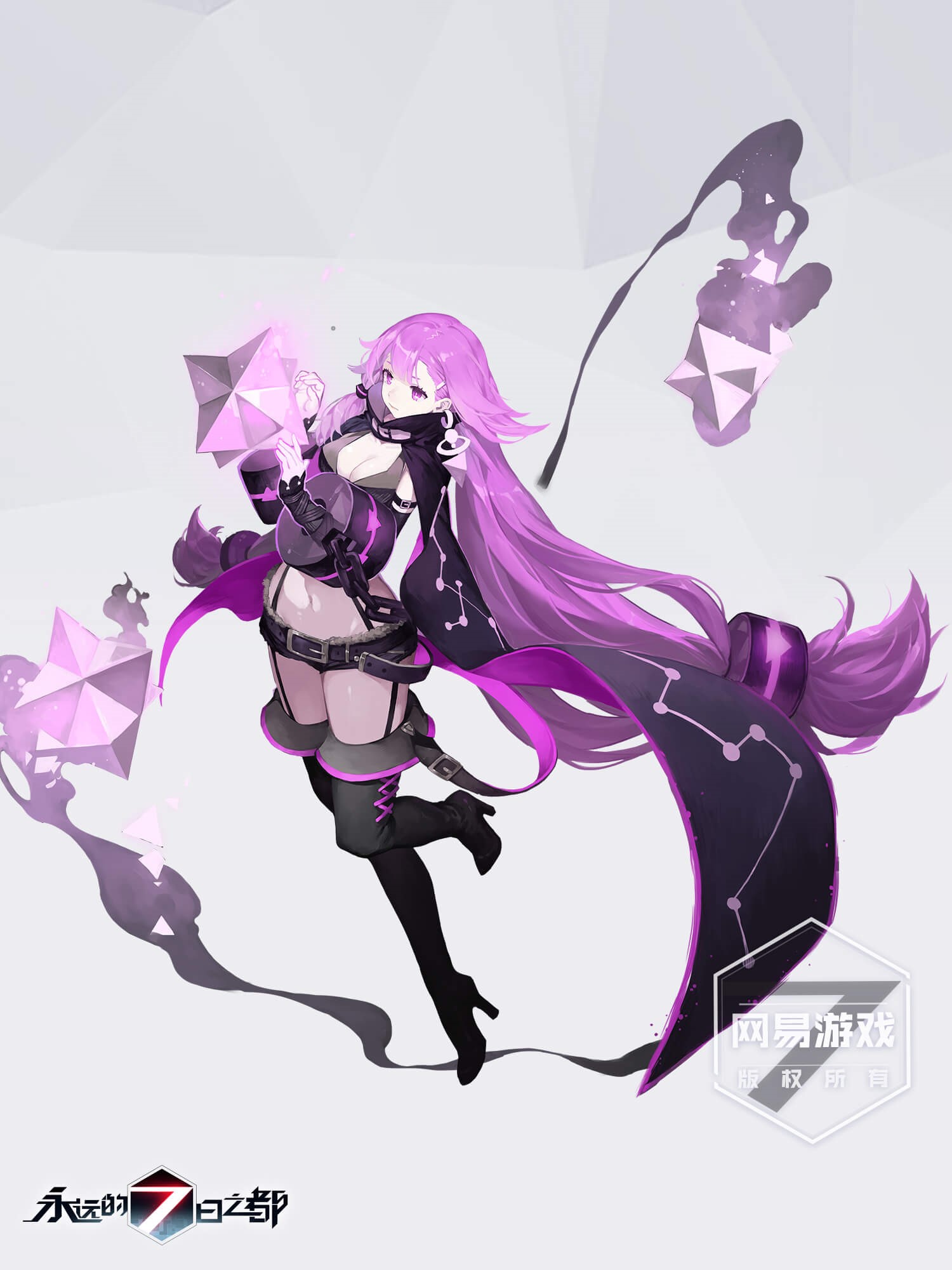 Anime girl with purple hair from Forever 7th Capital HD Phone Wallpaper