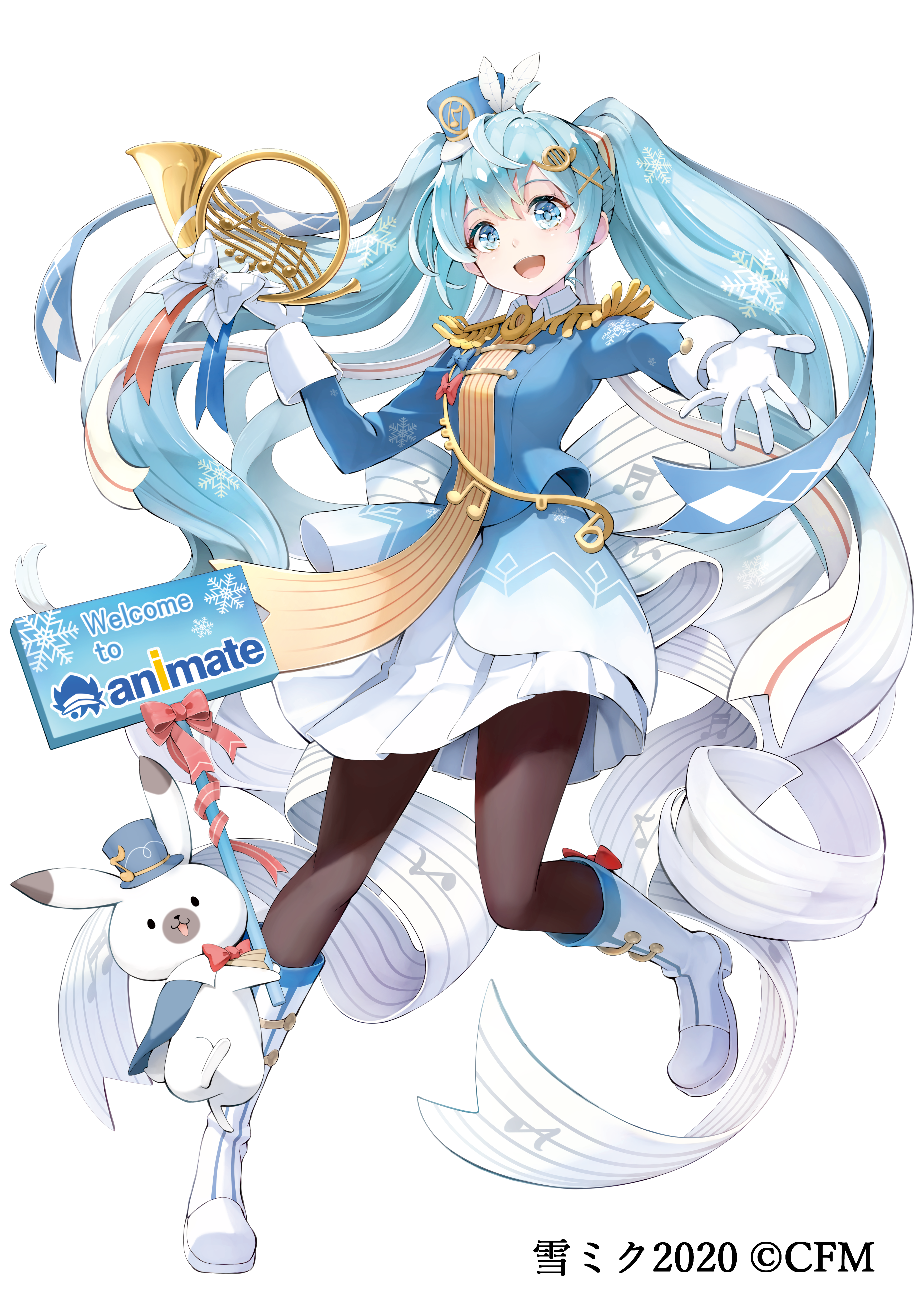 Hatsune Miku from Snow Miku 2020 Animate HD Phone Wallpaper