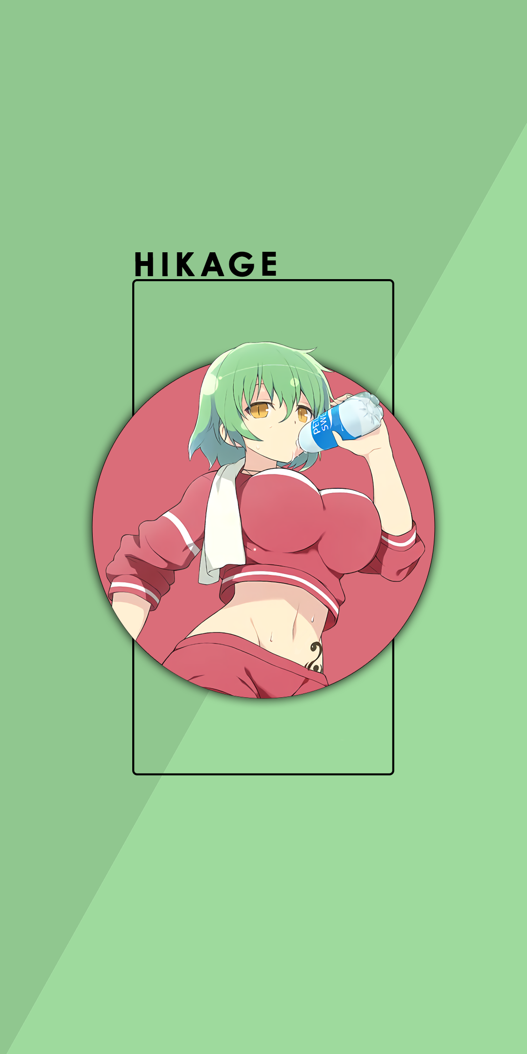 Hikage from Senran Kagura drinking from a bottle HD Phone Wallpaper