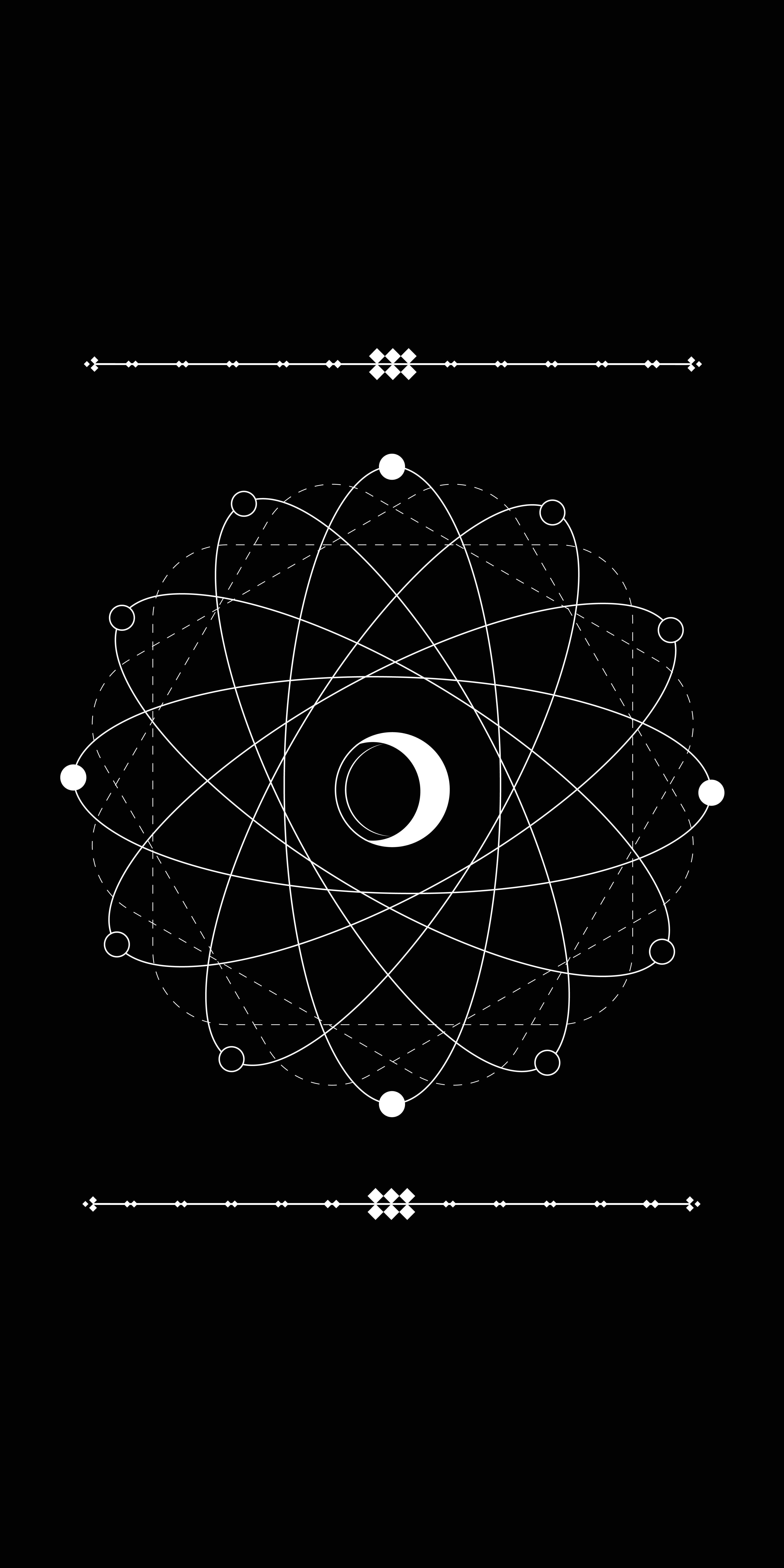 Abstract geometric symbol with crescent moon HD Phone Wallpaper