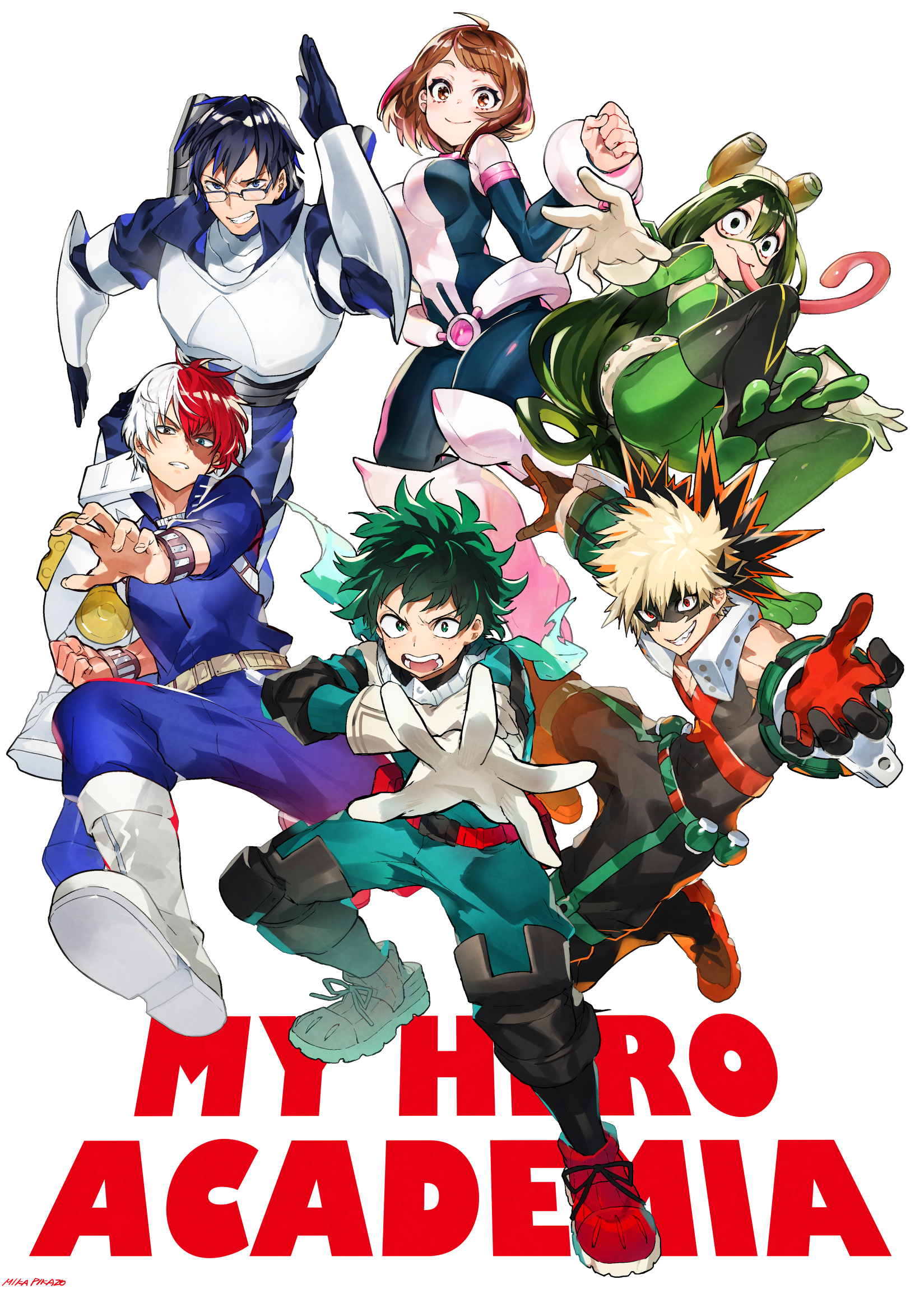 My Hero Academia characters artwork by mika pikazo HD Phone Wallpaper