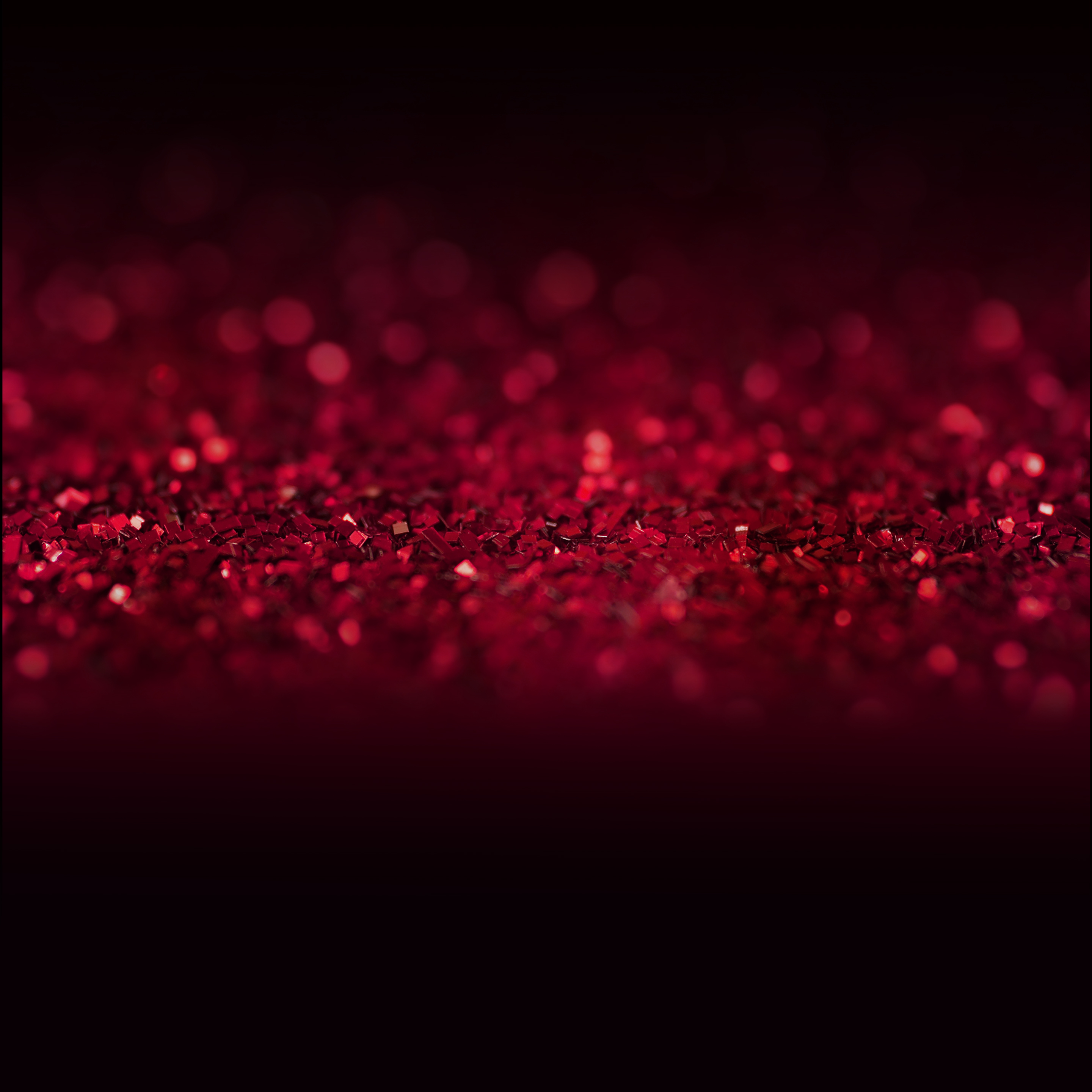 Red Glitter Bokeh on Black Background HD Wallpaper