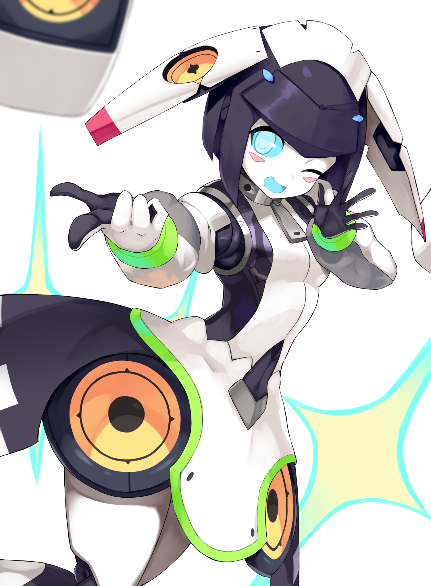 Anime girl with speakers on her outfit HD Phone Wallpaper