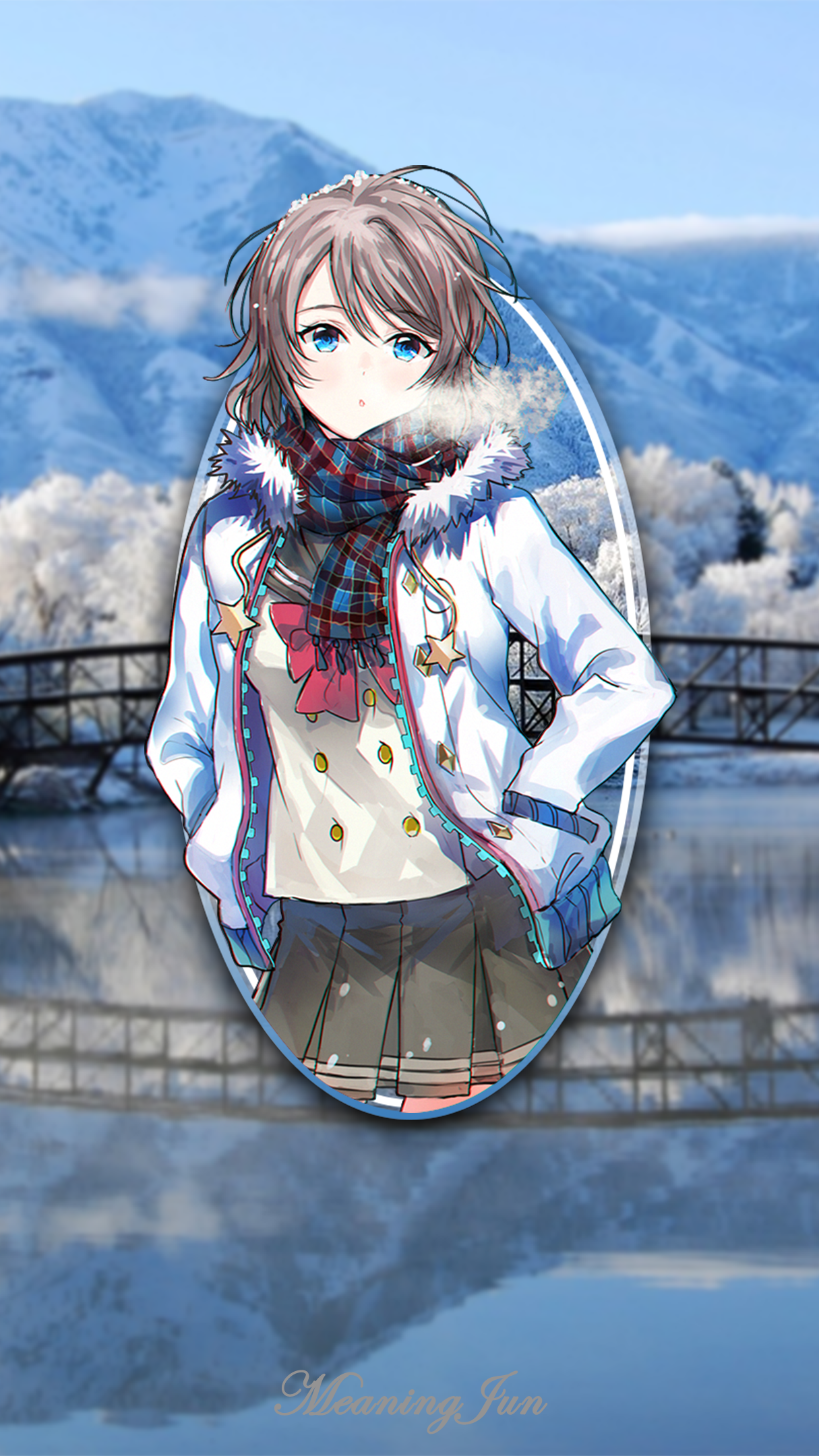 Watanabe You from Love Live! Sunshine!! in winter HD Phone Wallpaper