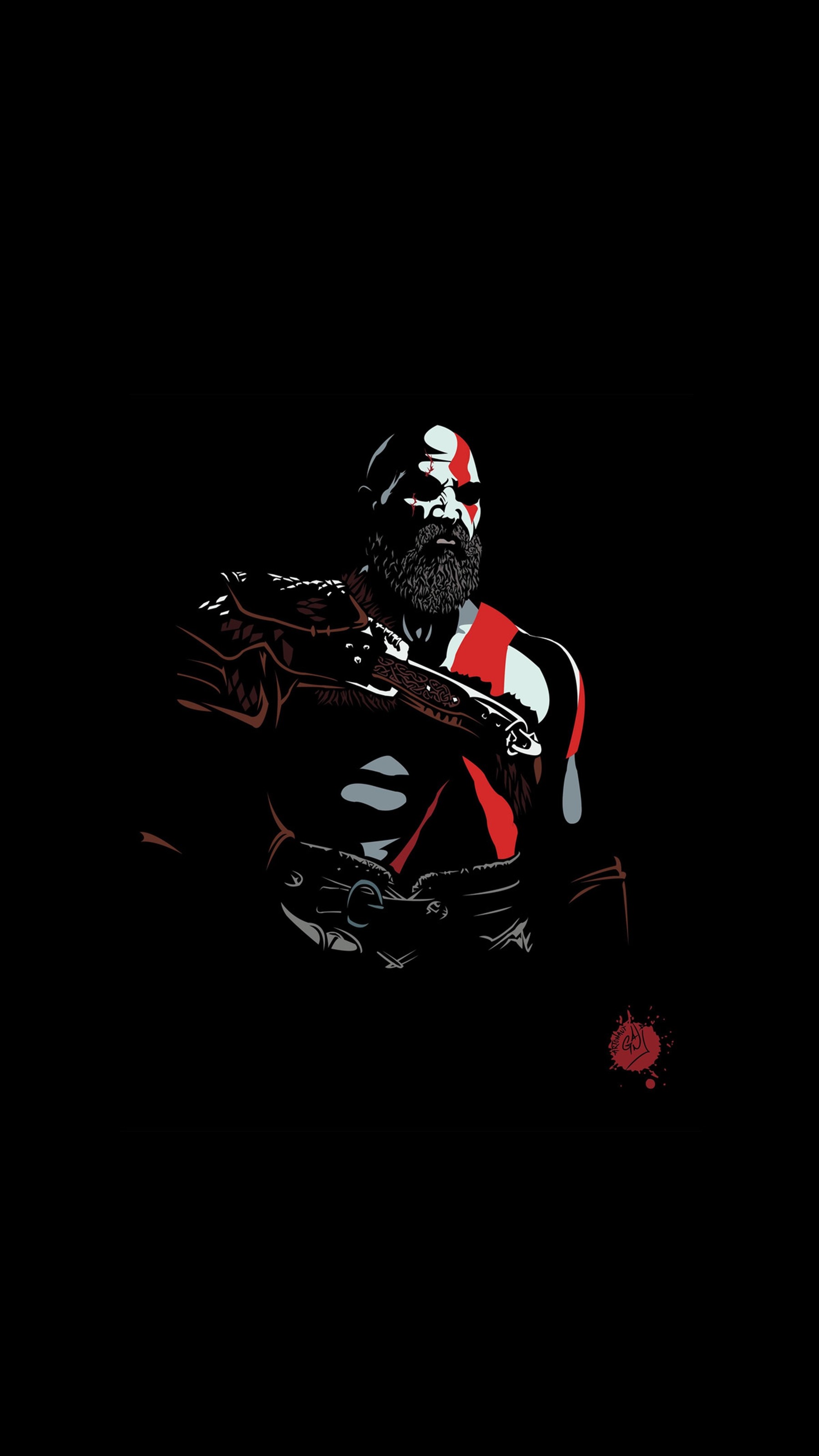 Kratos from God of War HD Phone Wallpaper