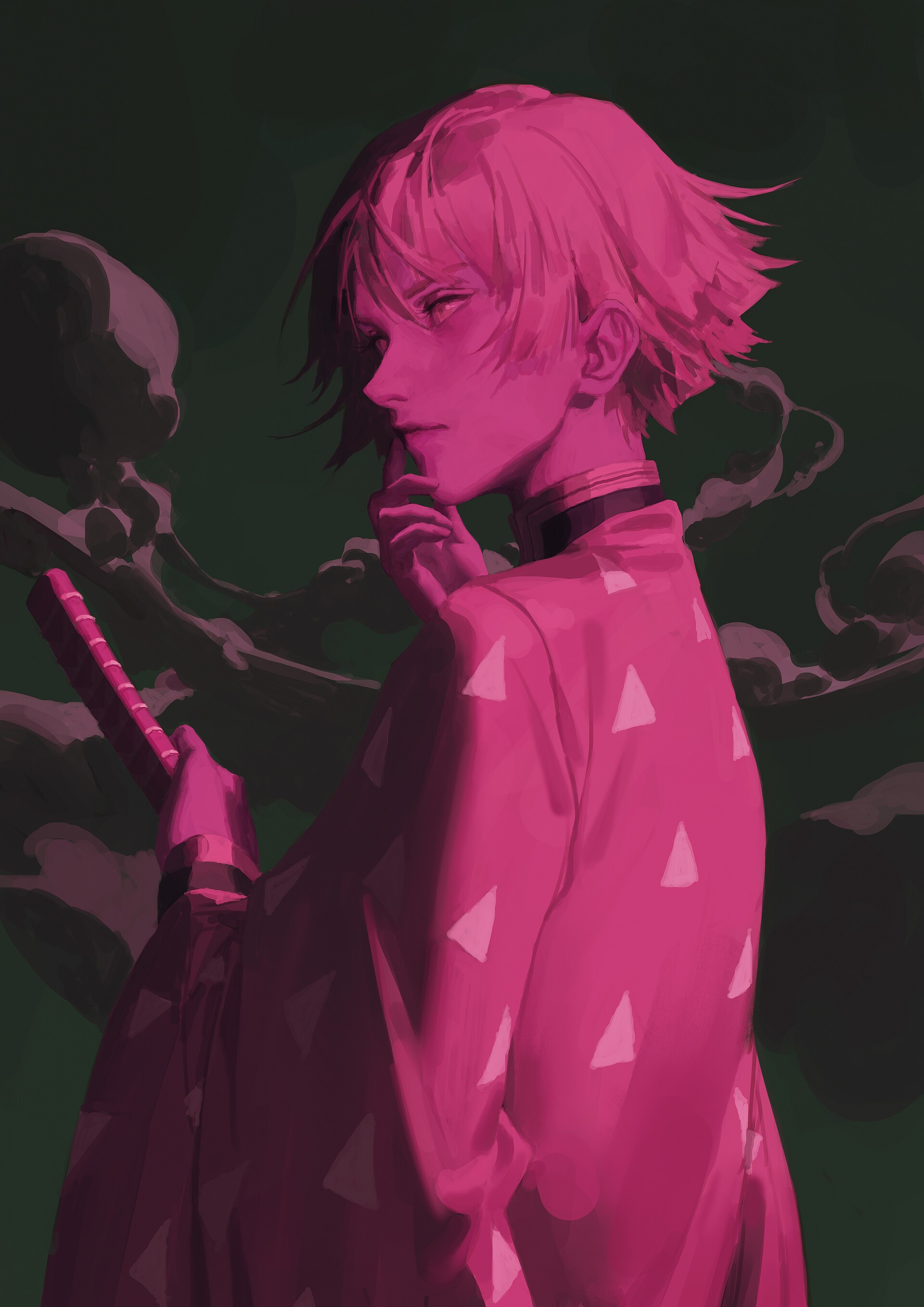 Zenitsu Agatsuma from Demon Slayer holding a katana HD Phone Wallpaper