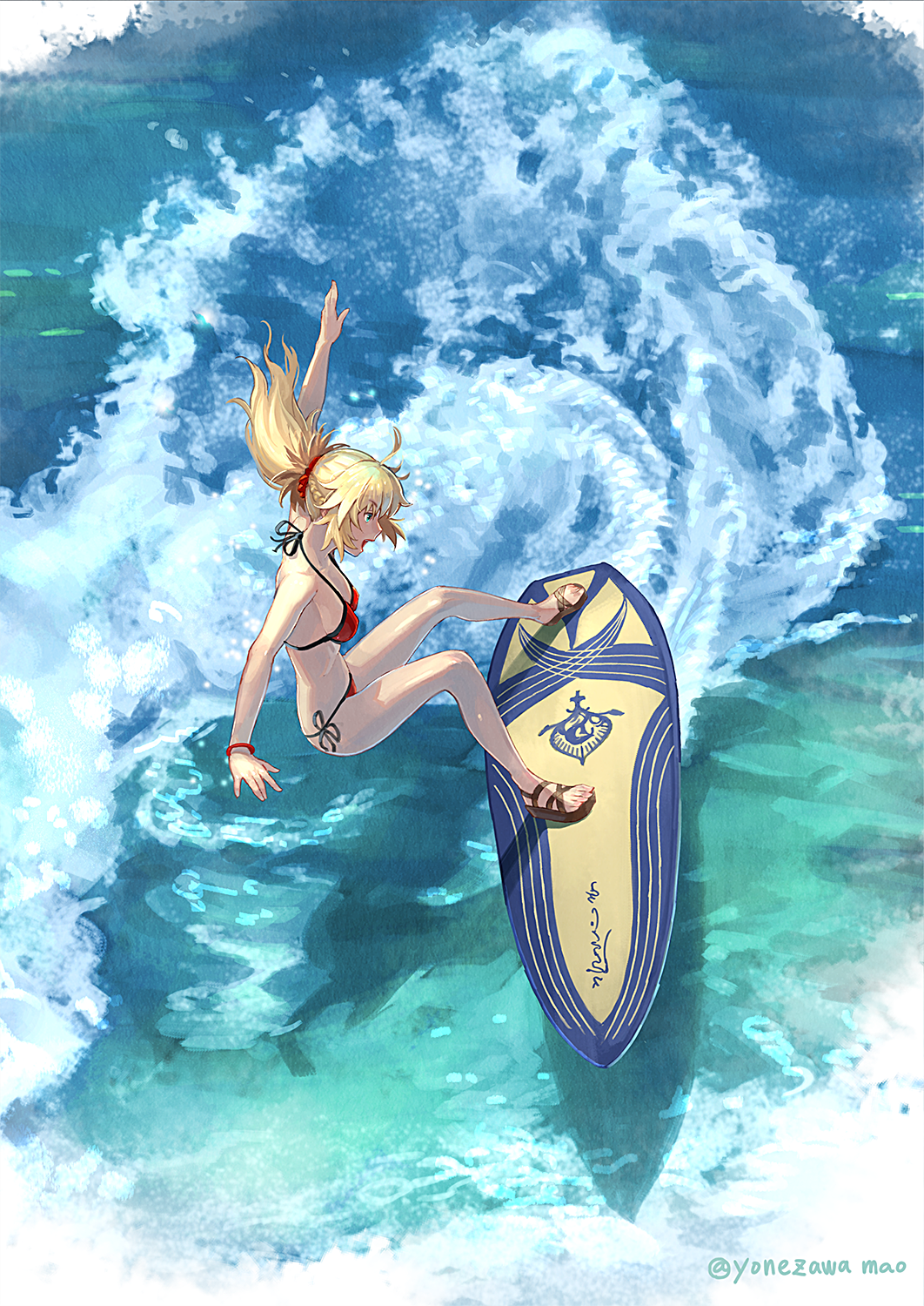 Mordred surfing on a wave HD Phone Wallpaper