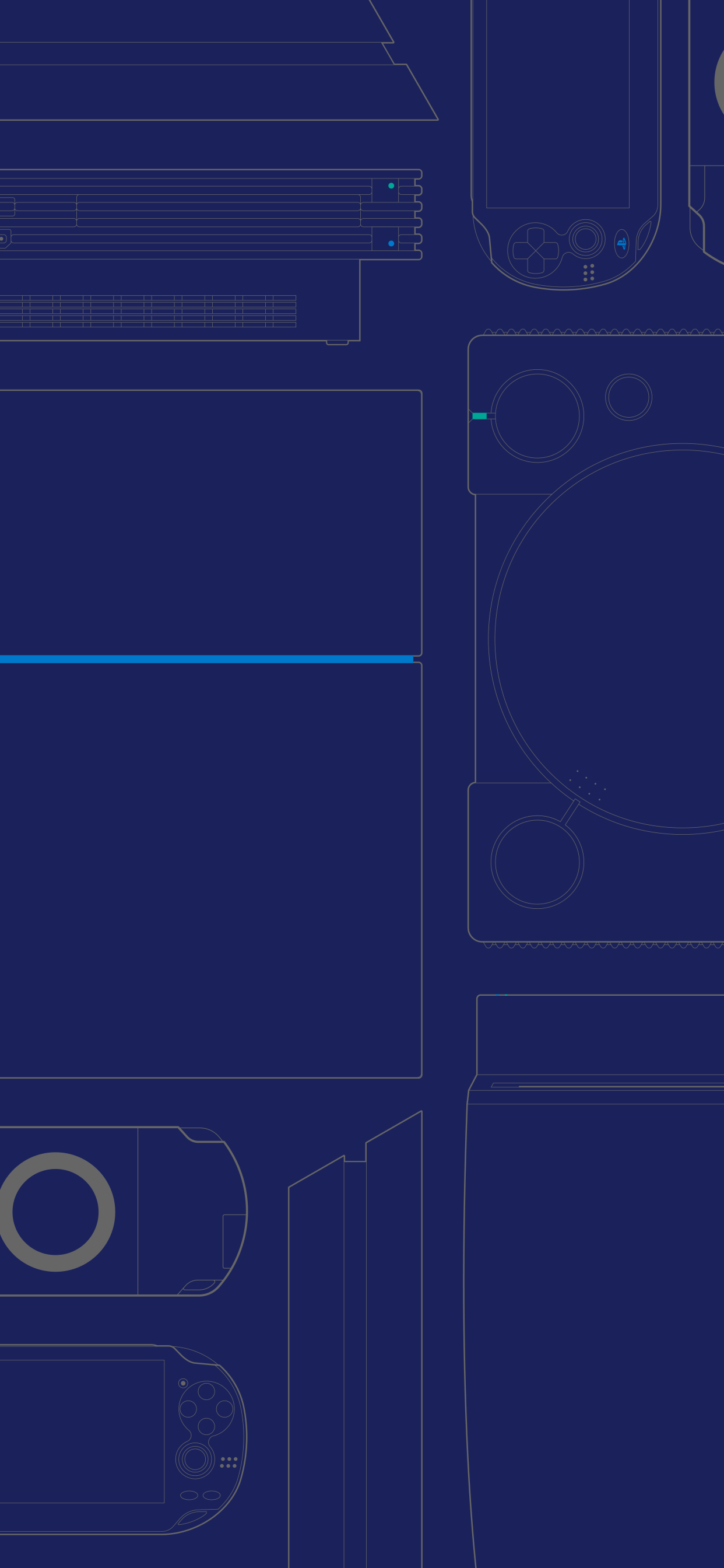 PlayStation consoles blueprint HD Phone Wallpaper