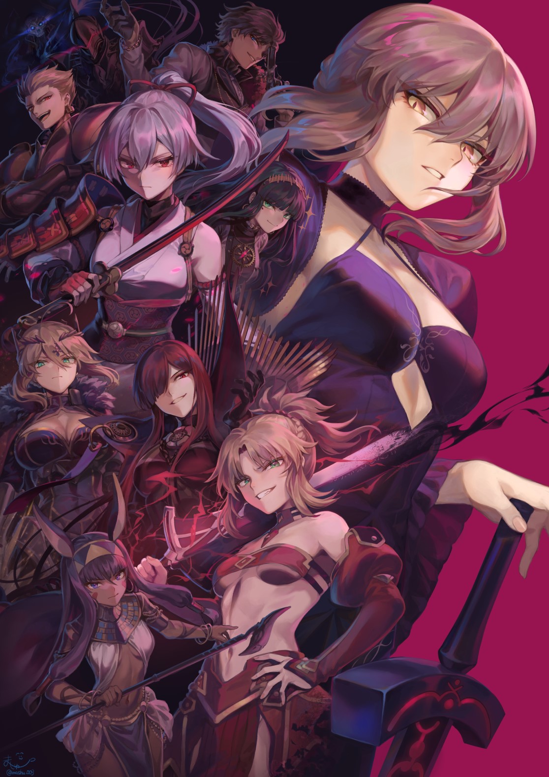 Characters from Fate Series HD Phone Wallpaper