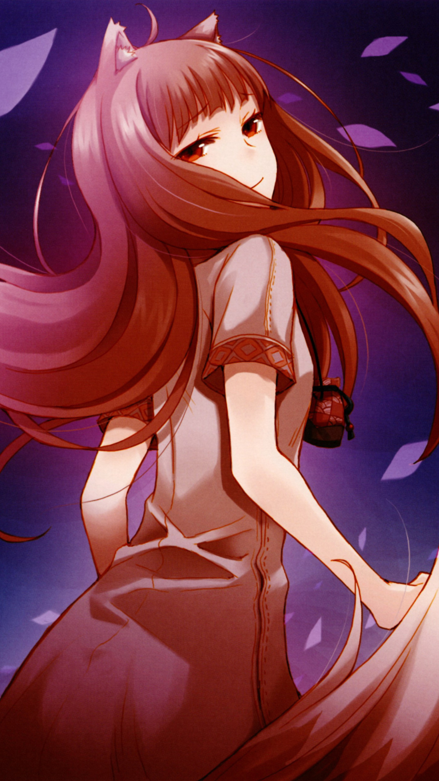 Holo from Spice and Wolf with Wolf Ears HD Phone Wallpaper
