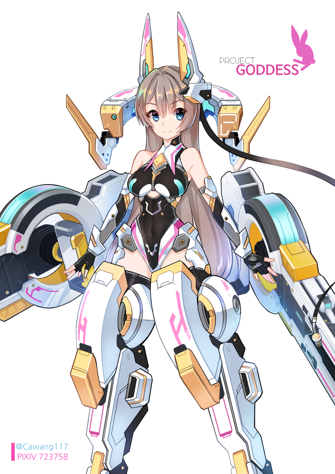 Project Goddess mecha girl with large mechanical arms HD Phone Wallpaper