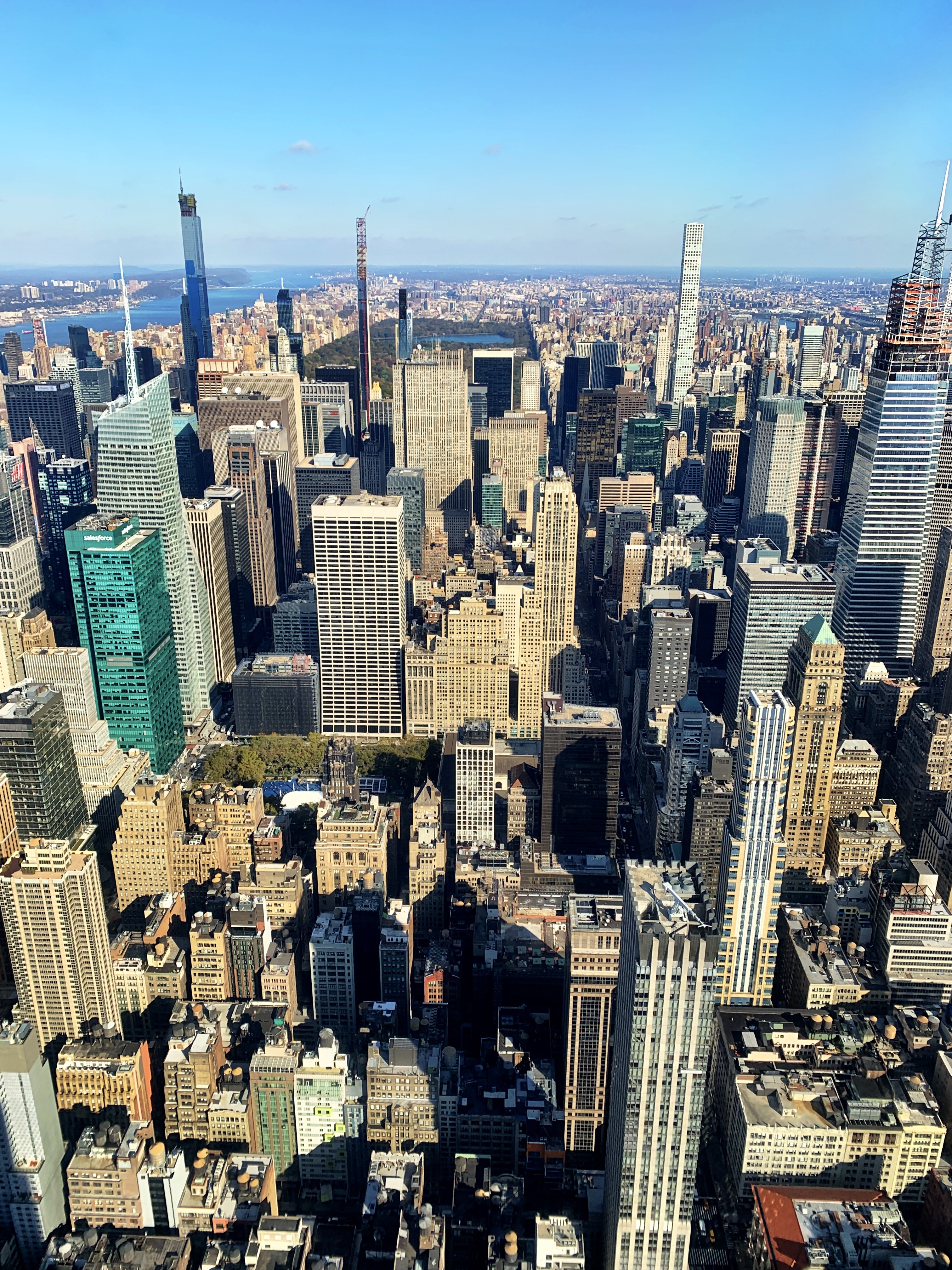 New York City Skyline with 432 Park Avenue HD Phone Wallpaper