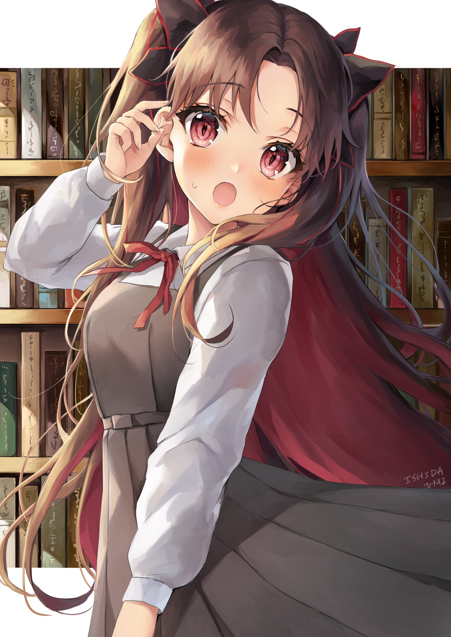 Tohsaka Rin from Fate/Stay Night HD Phone Wallpaper