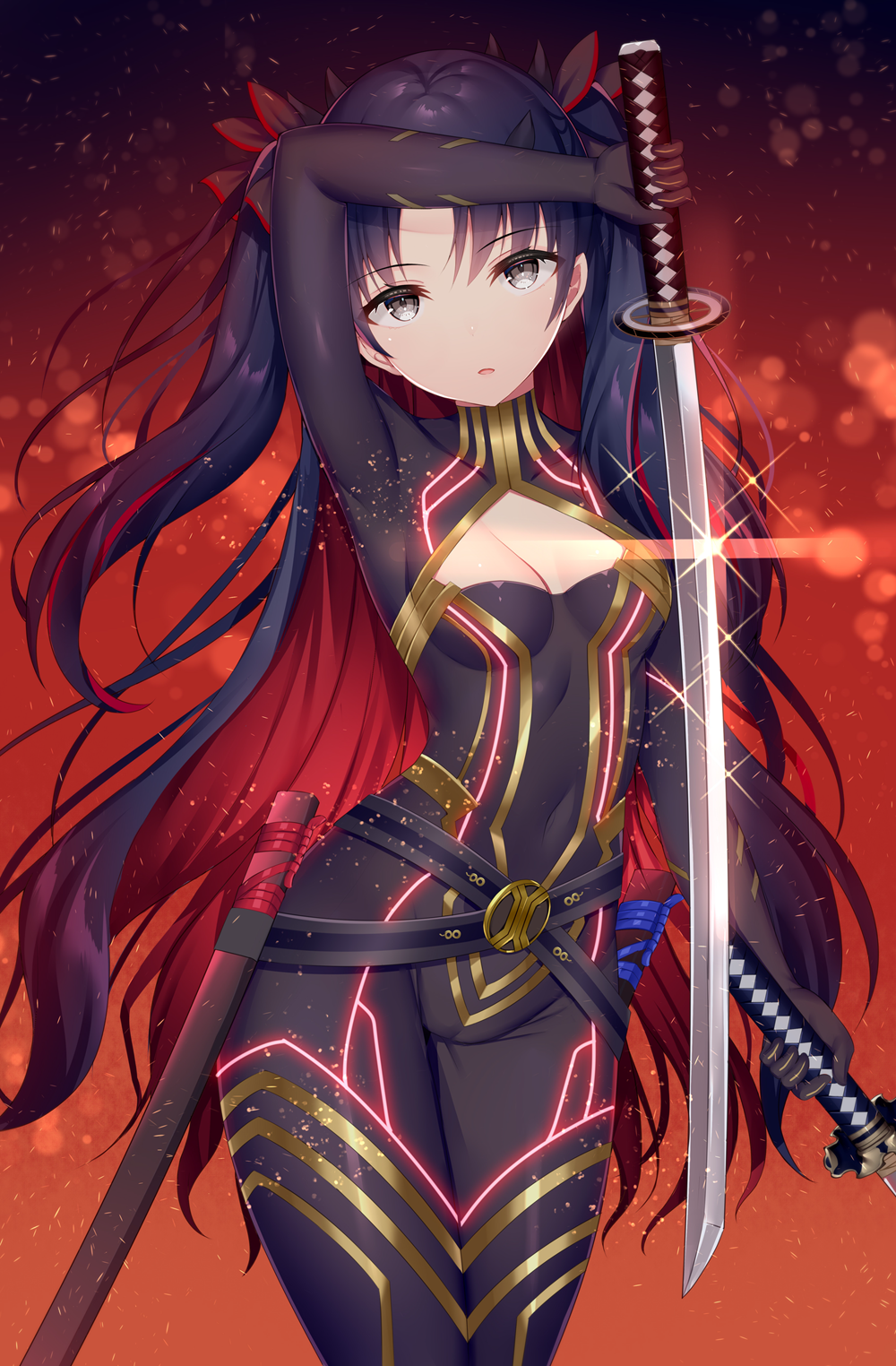 Space Ishtar from Fate Series holding a sword HD Phone Wallpaper