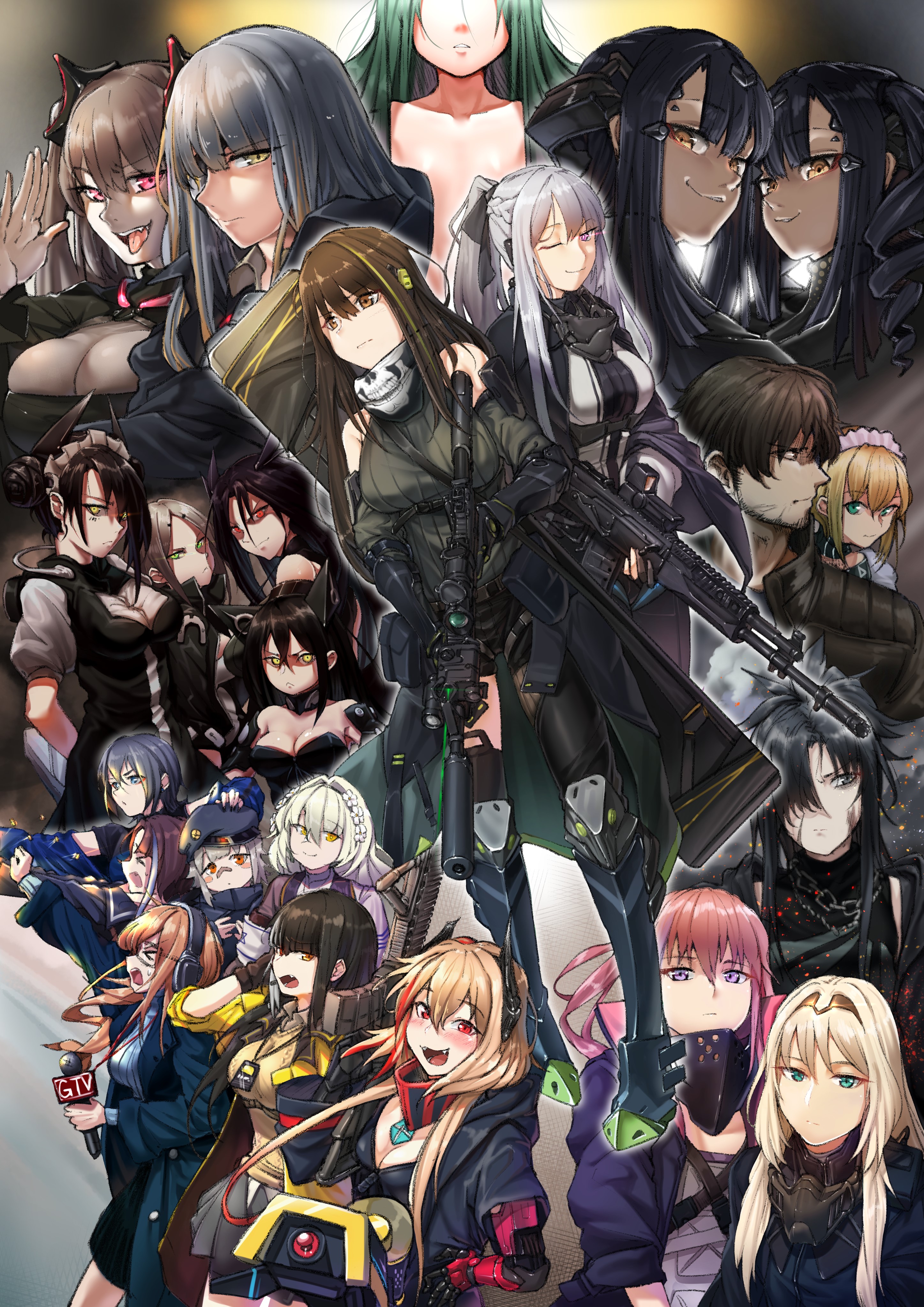 Girls Frontline characters collage HD Phone Wallpaper