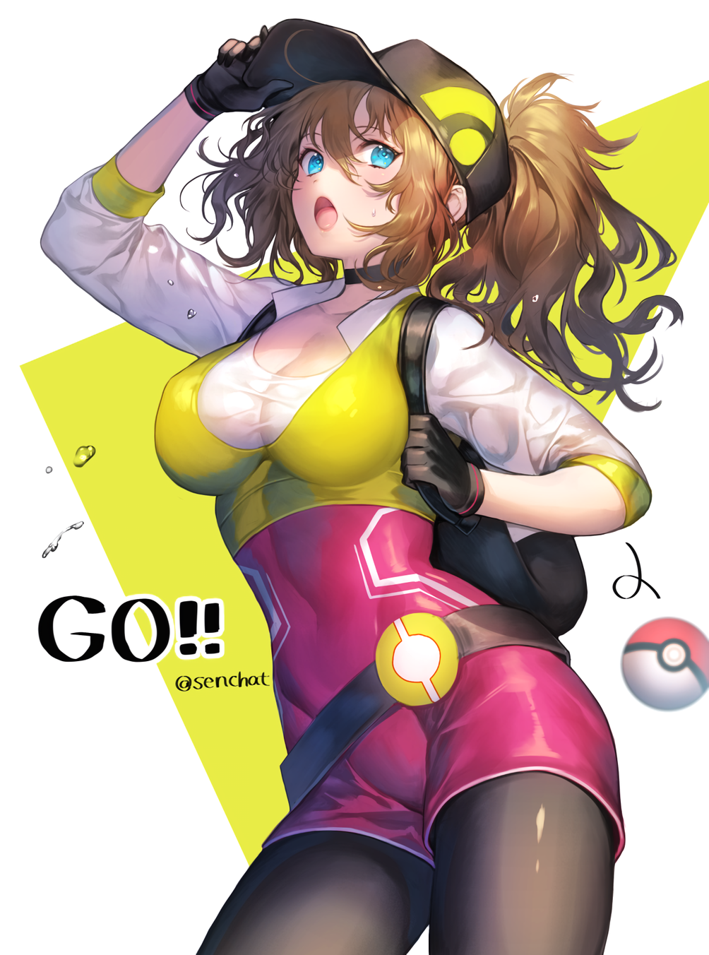 Pokemon Go Trainer with Yellow and Pink Outfit HD Phone Wallpaper