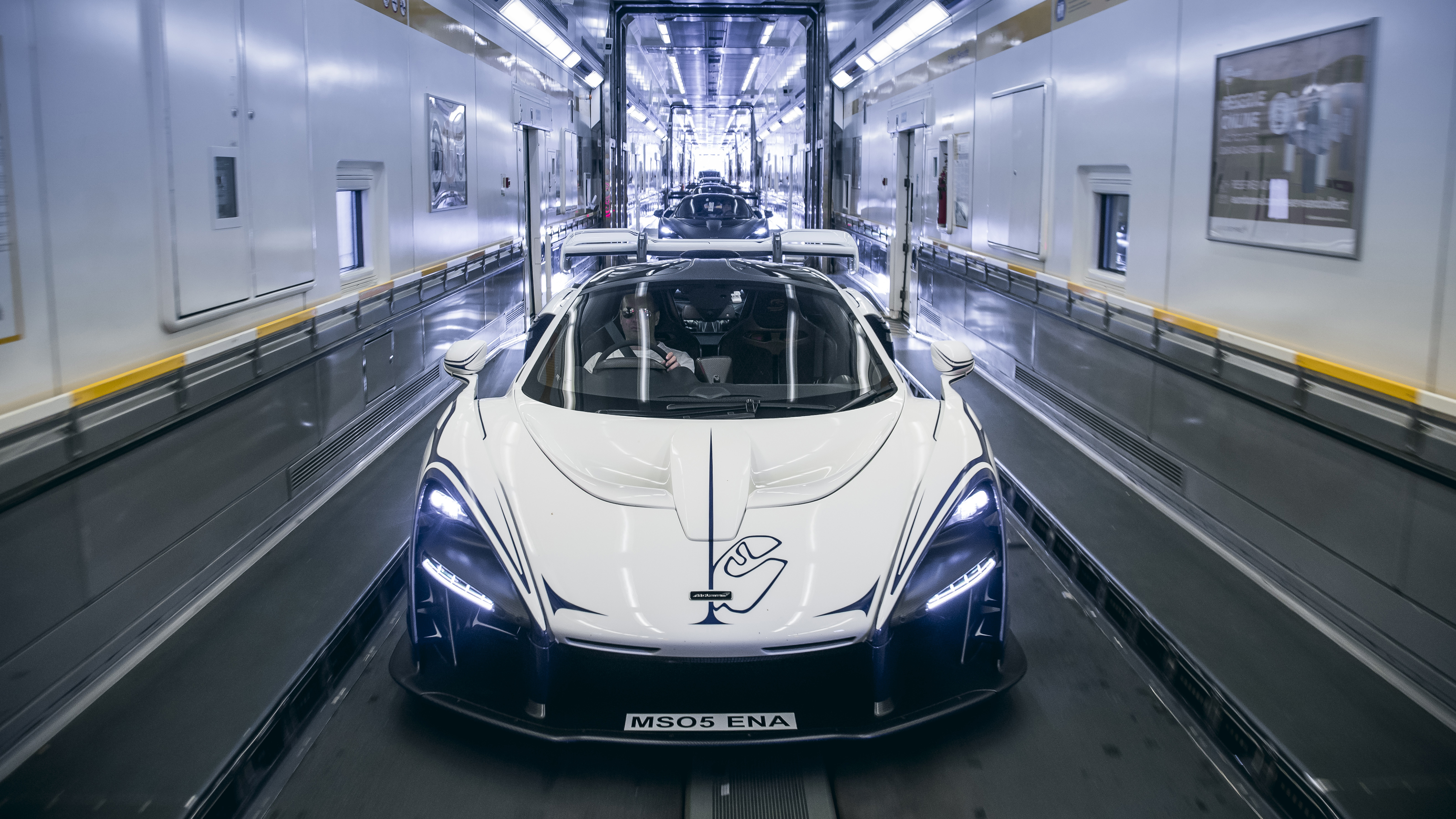 McLaren Senna in a train tunnel HD Wallpaper