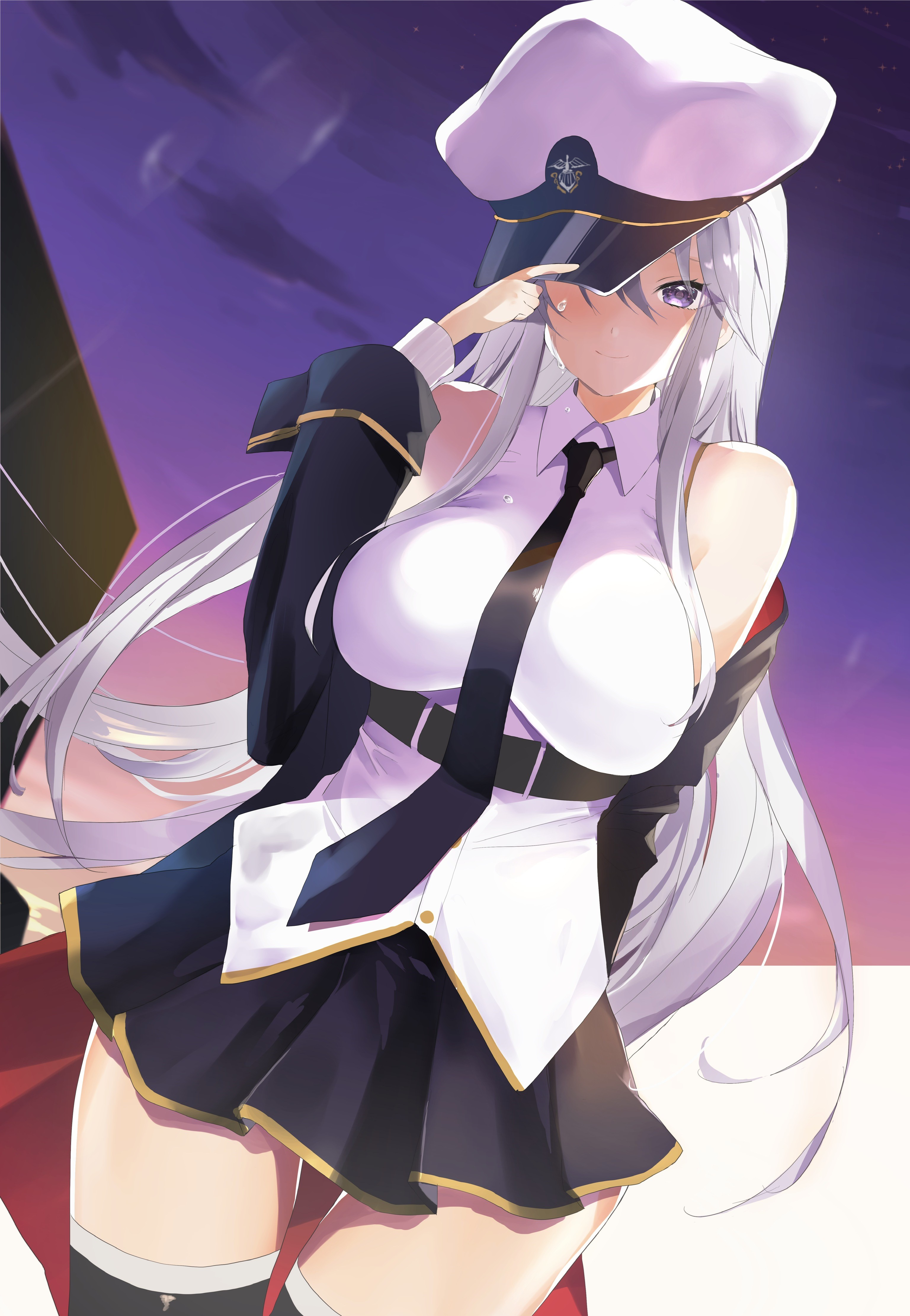 Enterprise from Azur Lane saluting HD Phone Wallpaper