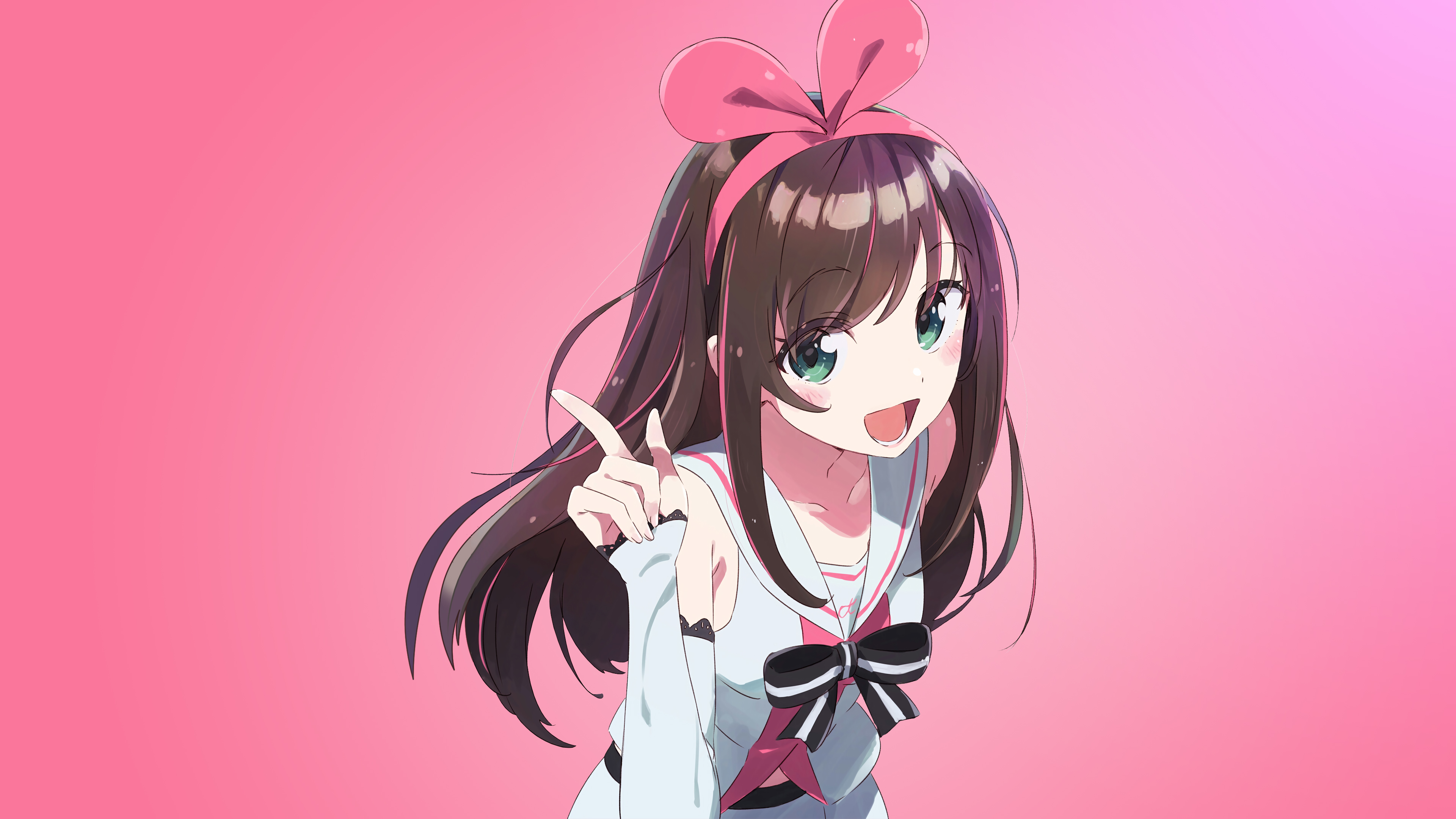 Kizuna Ai 4K Anime Girl HD Wallpaper