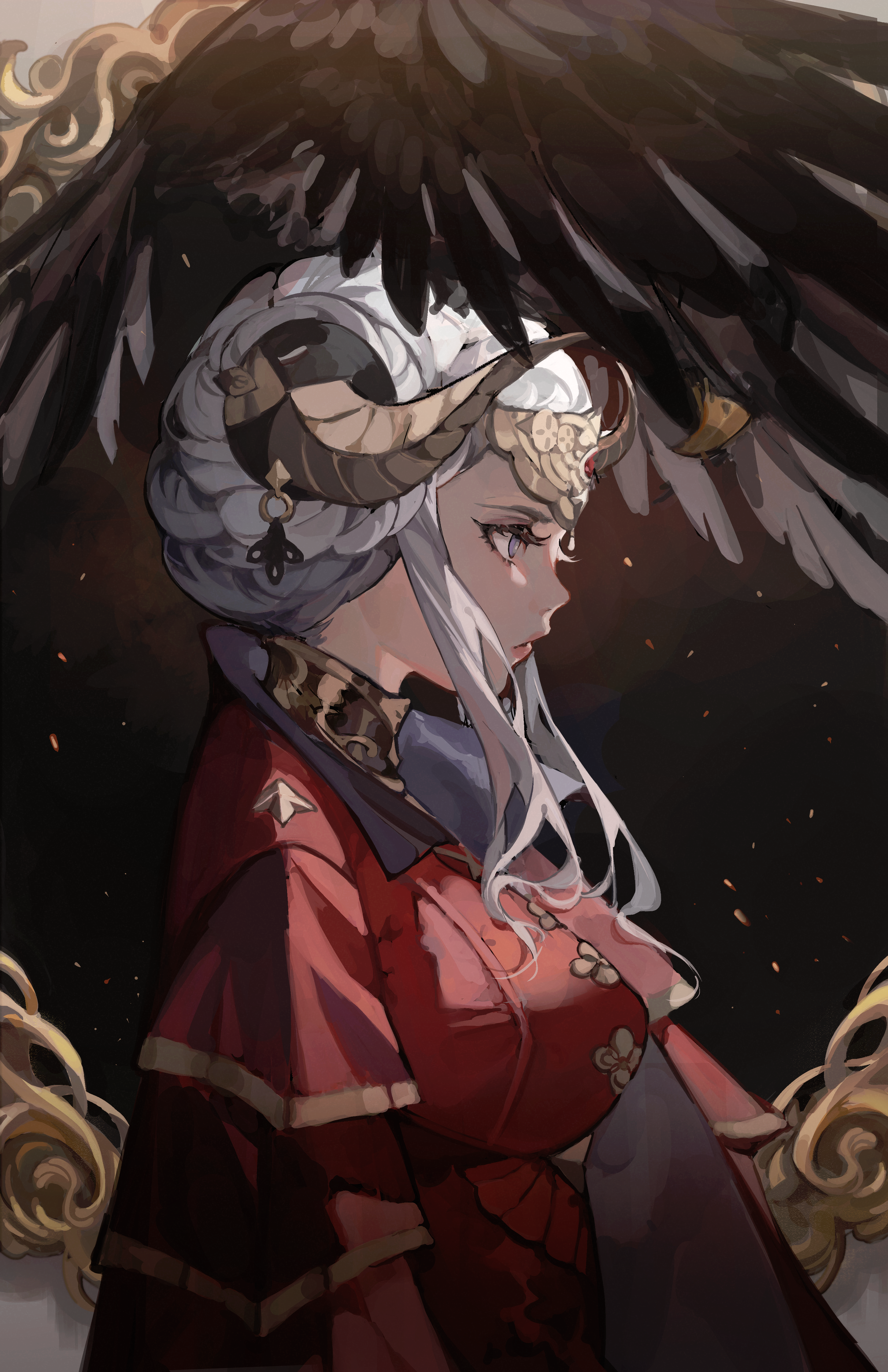 Edelgard von Hresvelg from Fire Emblem Three Houses with a bird HD Phone Wallpaper