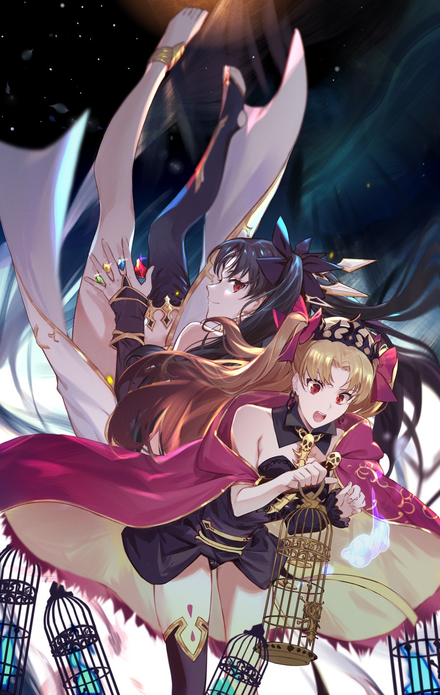 Ishtar and Ereshkigal from Fate/Grand Order HD Phone Wallpaper