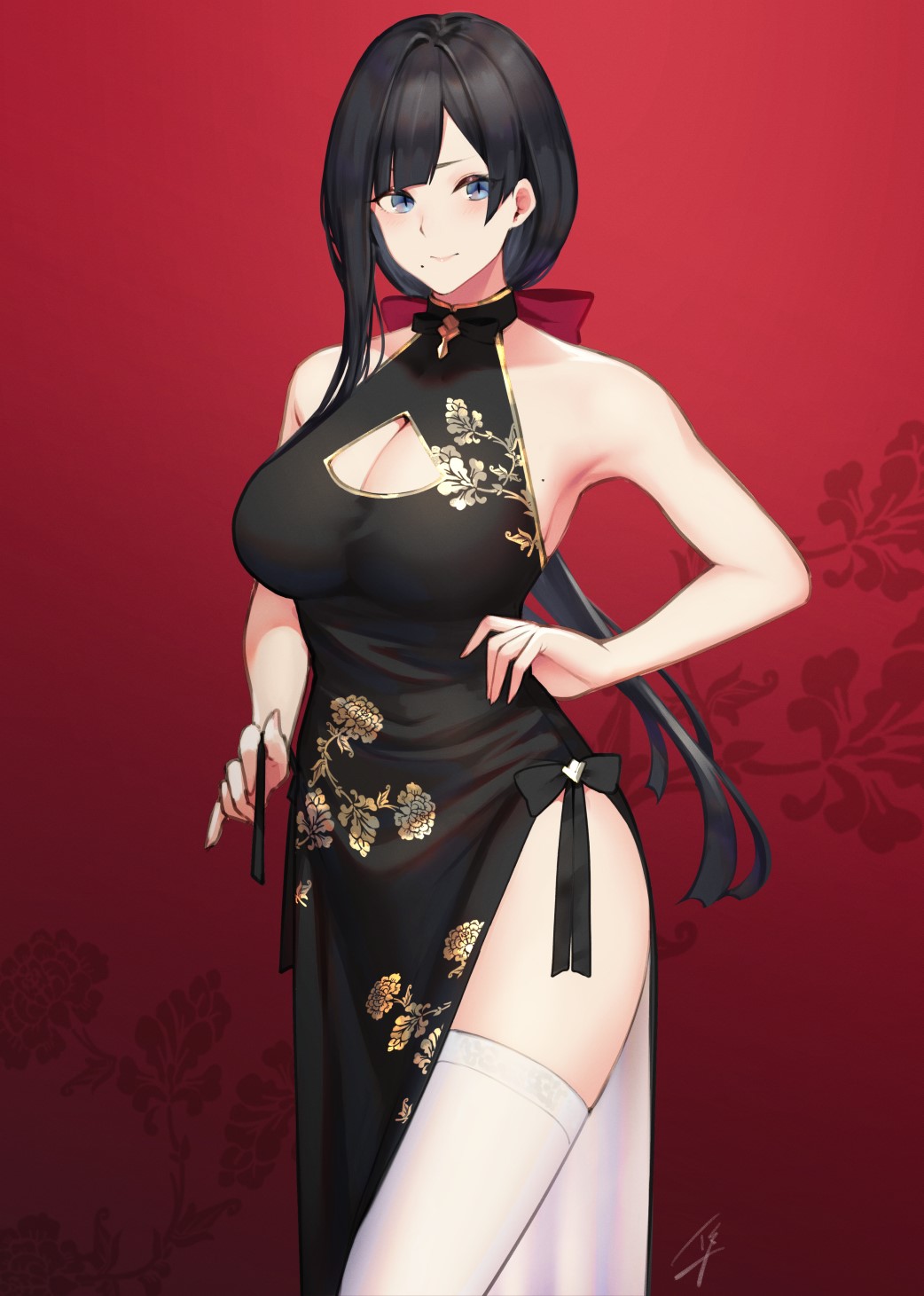 Hayabusa Anime Girl in Elegant Dress HD Phone Wallpaper