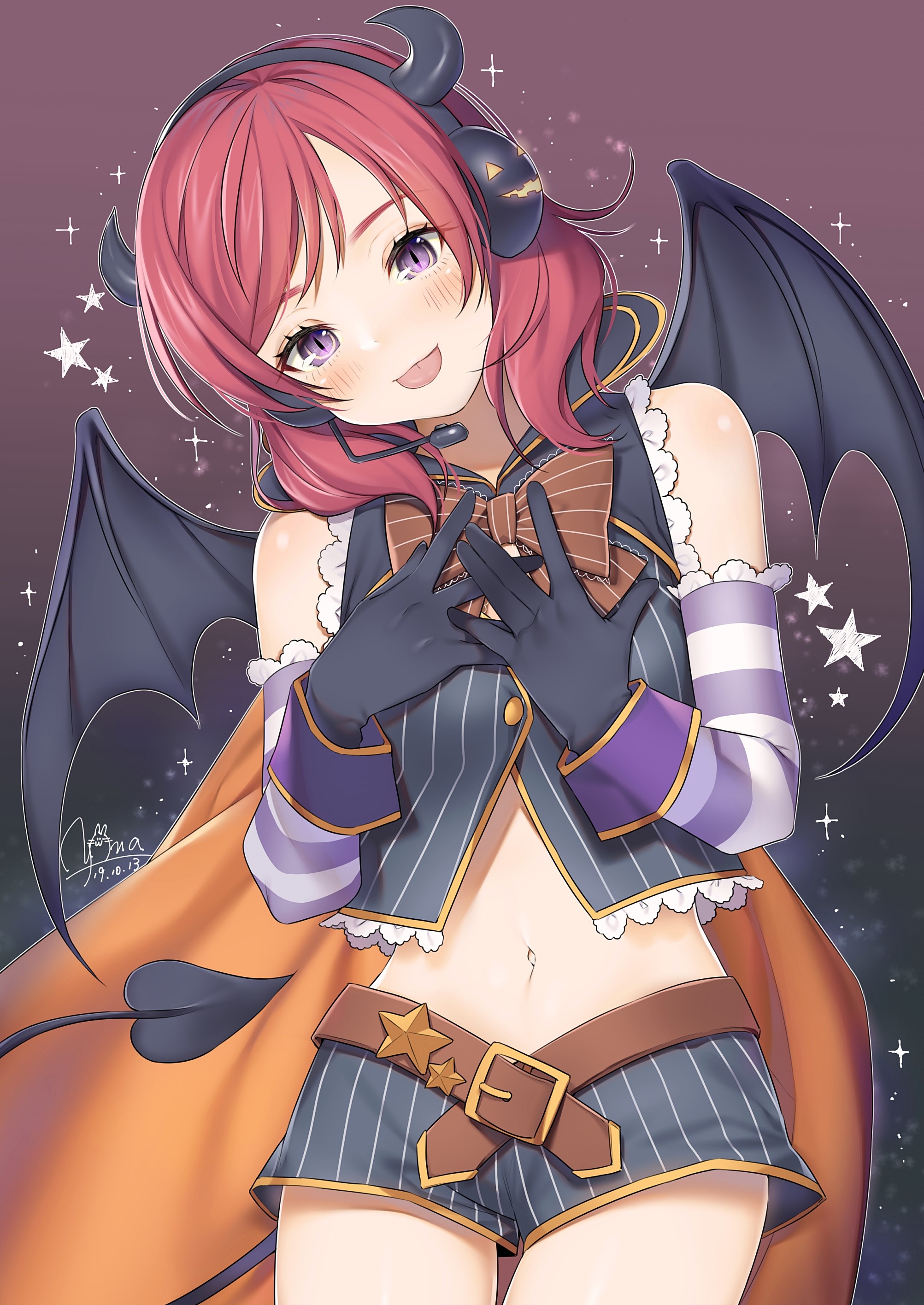 Nishikino Maki from Love Live! in Halloween costume HD Phone Wallpaper
