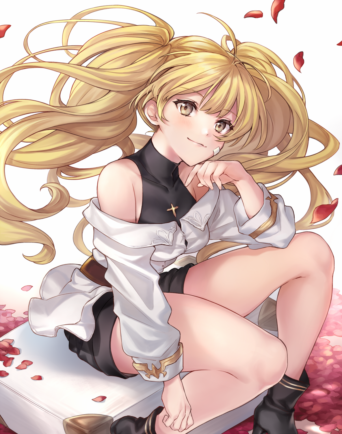Girl from Granblue Fantasy with Blonde Pigtails HD Phone Wallpaper