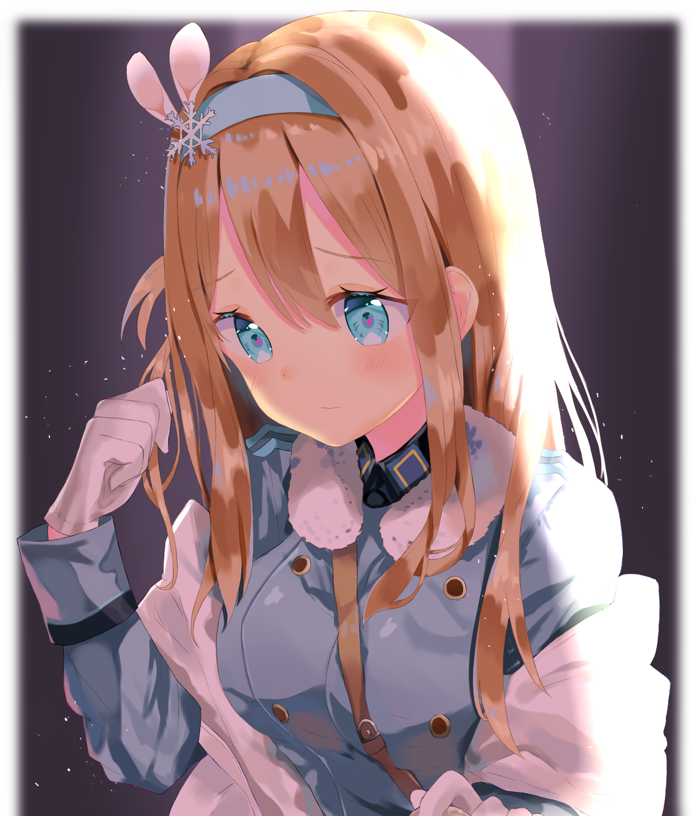 Anime girl with blue eyes and blonde hair HD Phone Wallpaper