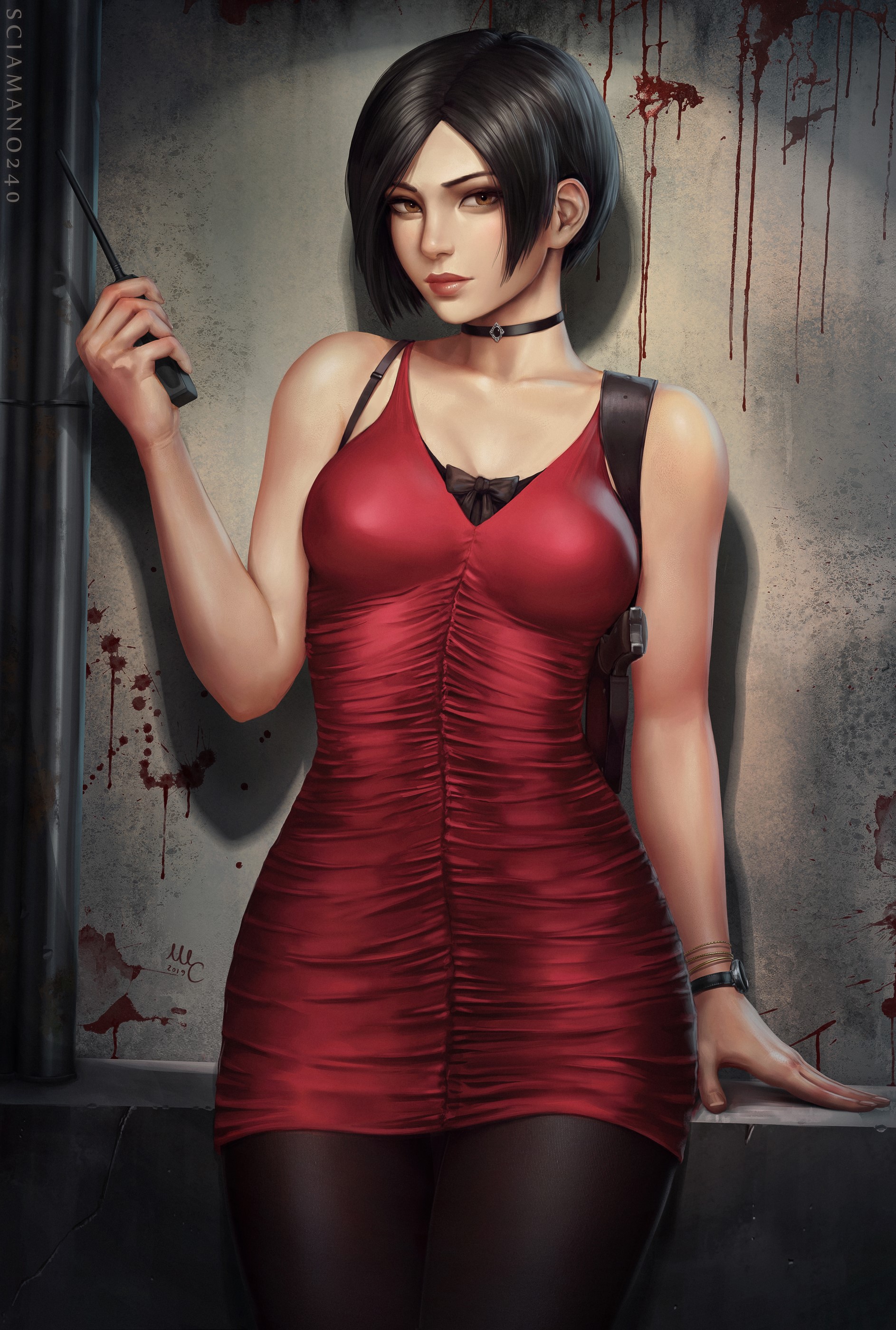 Ada Wong from Resident Evil 2 digital art HD Phone Wallpaper