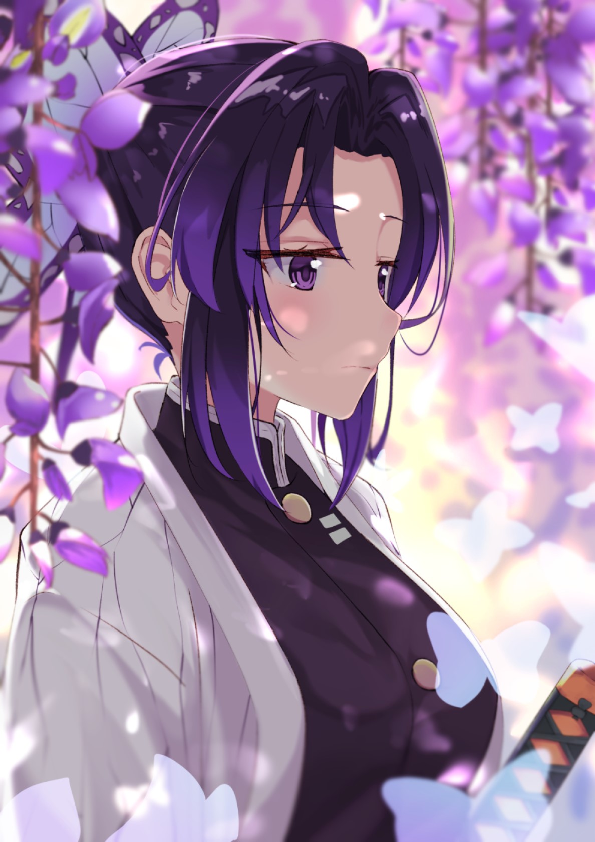 Kochou Shinobu from Kimetsu no Yaiba HD Phone Wallpaper