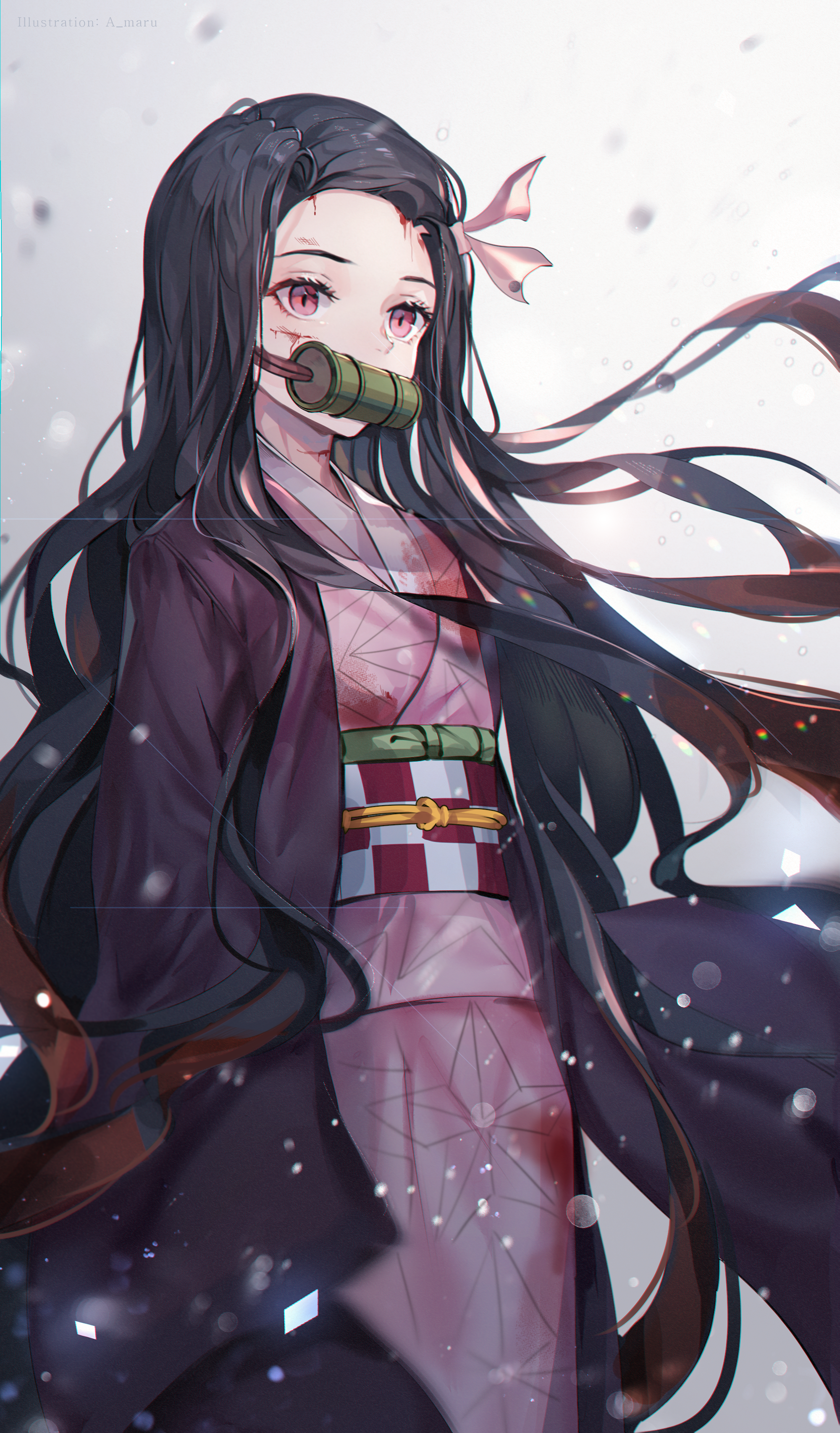 Kamado Nezuko from Kimetsu no Yaiba HD Phone Wallpaper