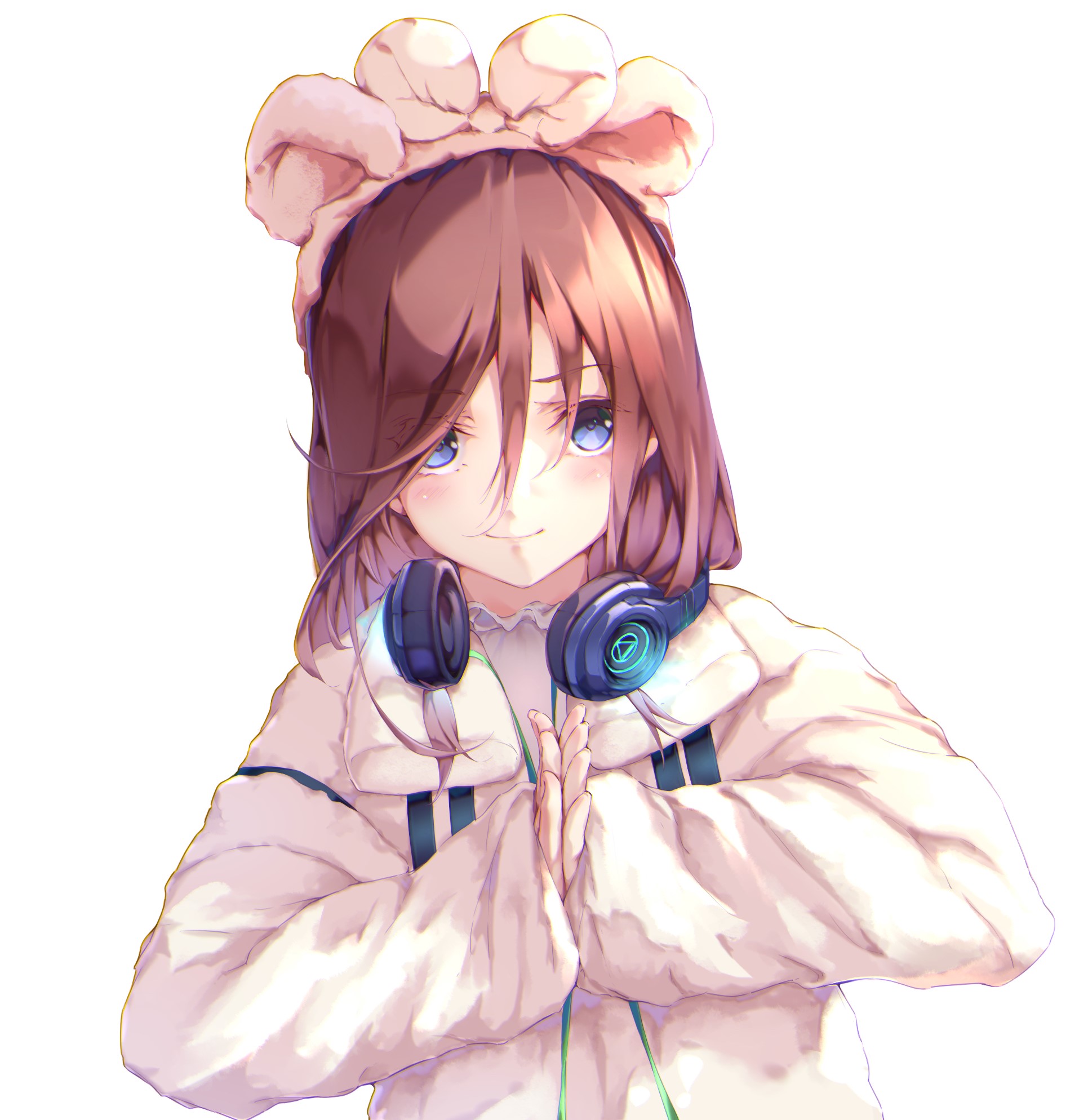Miku Nakano from The Quintessential Quintuplets with Headphones HD Phone Wallpaper