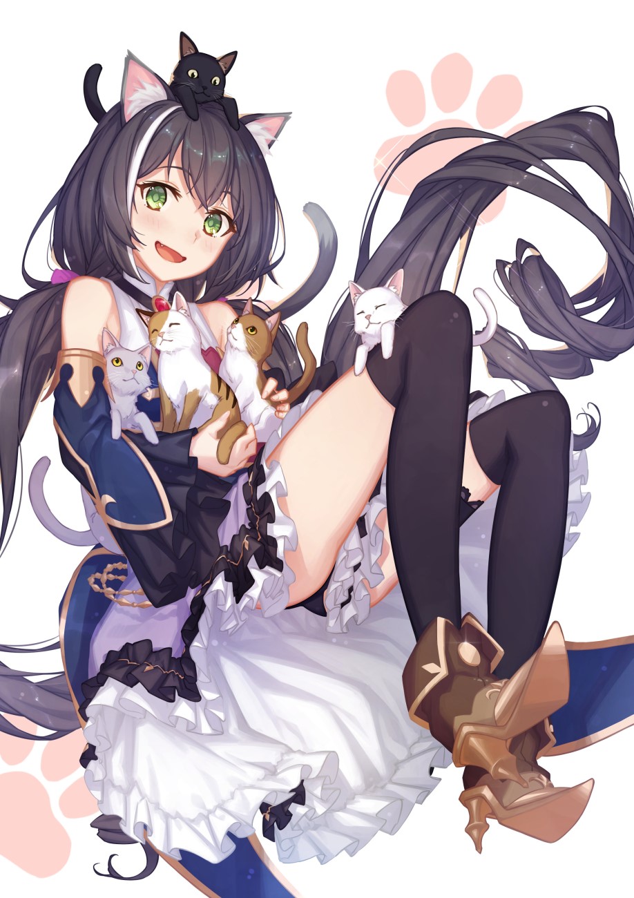 Kyaru from Princess Connect! Re:Dive with cats HD Phone Wallpaper