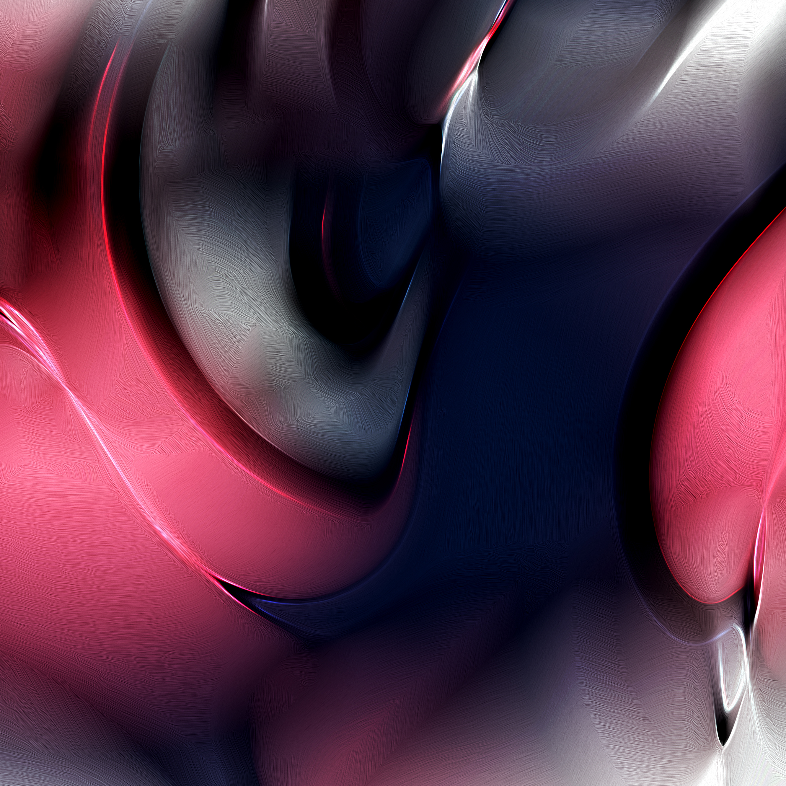 Abstract pink and blue shapes with light effects HD Wallpaper