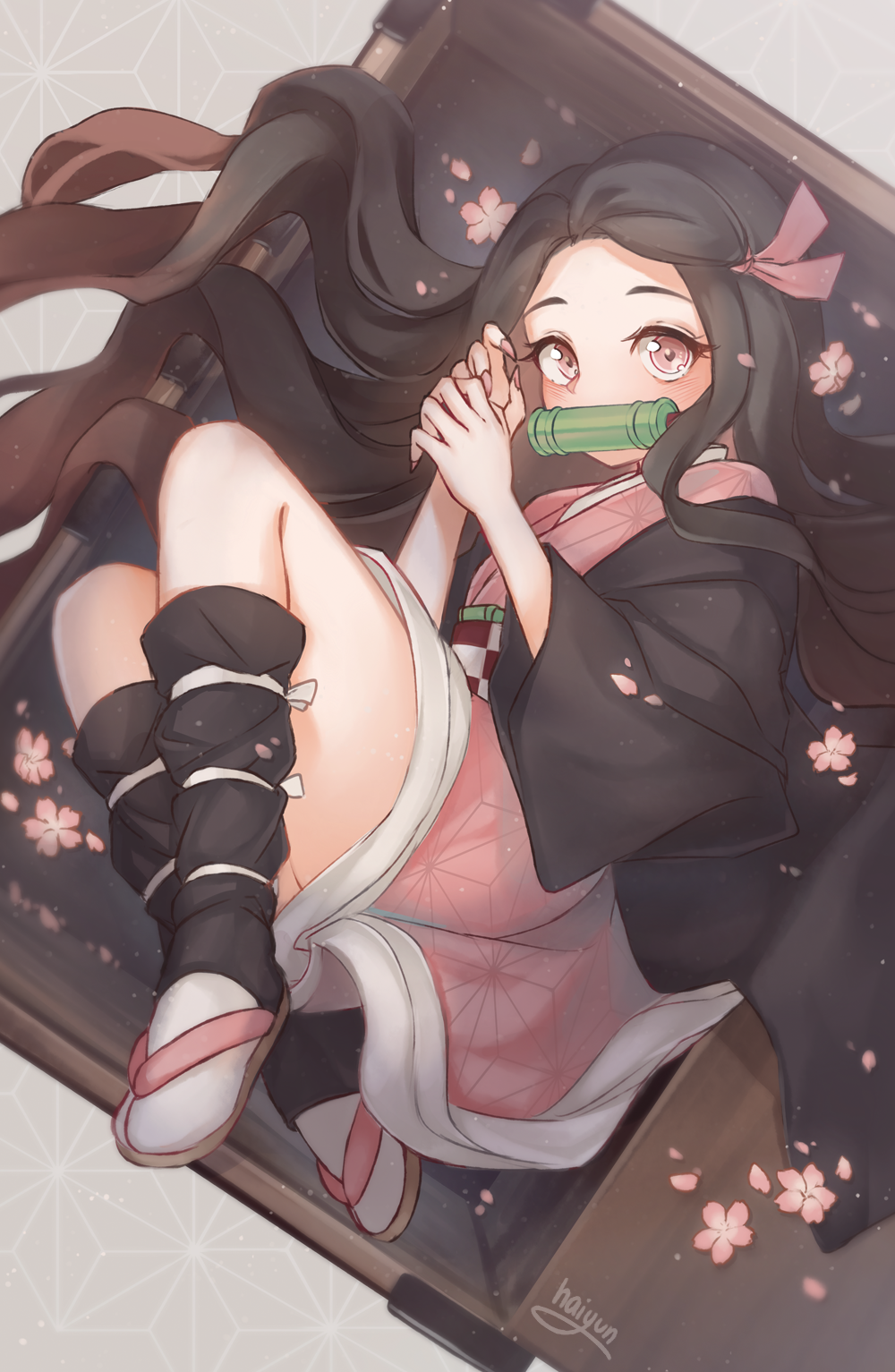 Kamado Nezuko from Kimetsu no Yaiba HD Phone Wallpaper