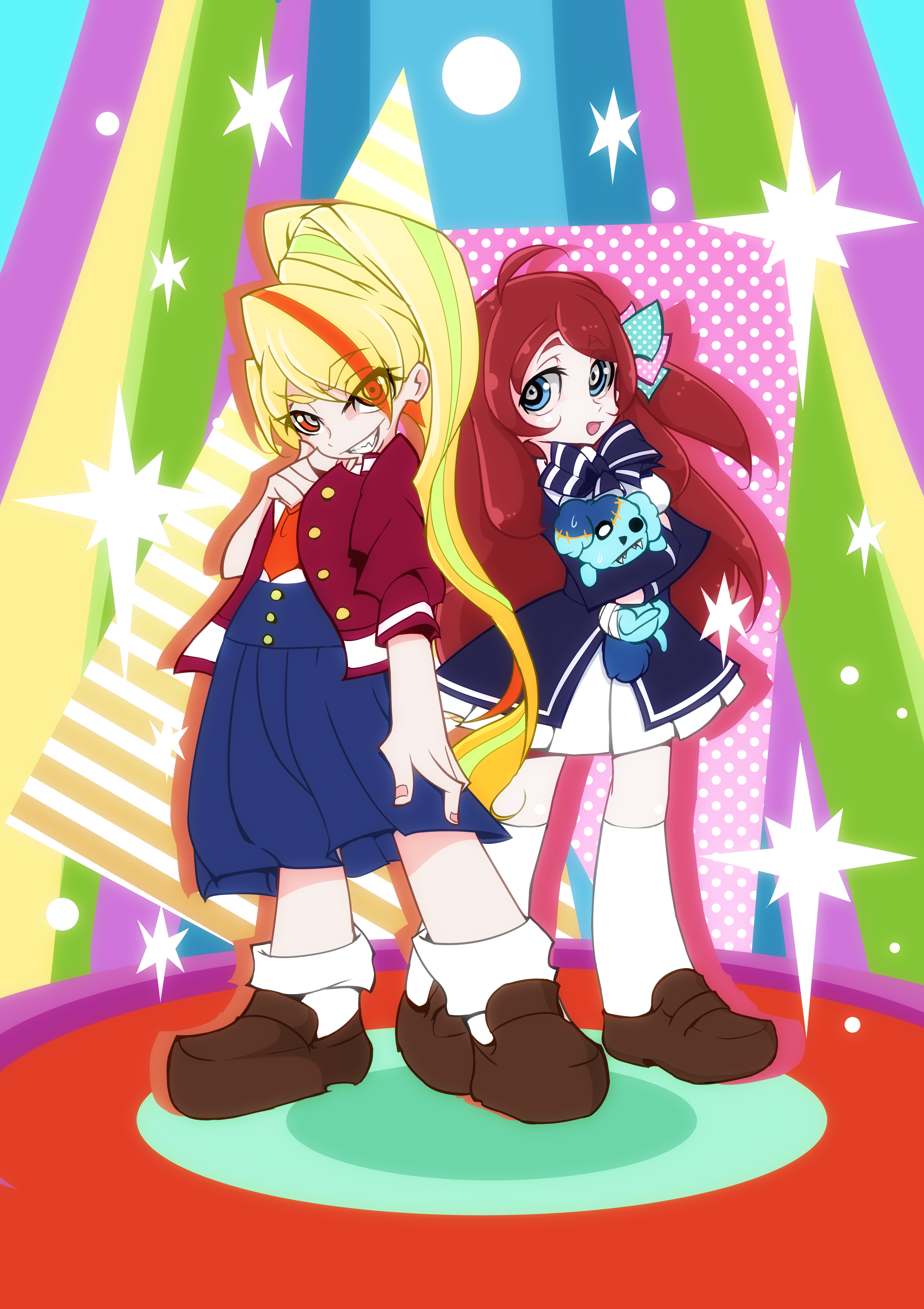 Sakura Minamoto and Saki Nikaidou from Zombieland Saga HD Phone Wallpaper