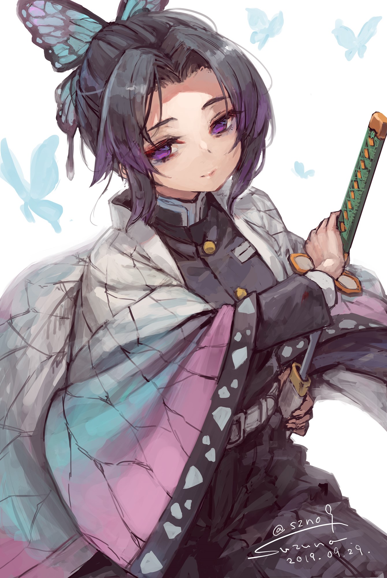 Shinobu Kocho from Kimetsu no Yaiba HD Phone Wallpaper