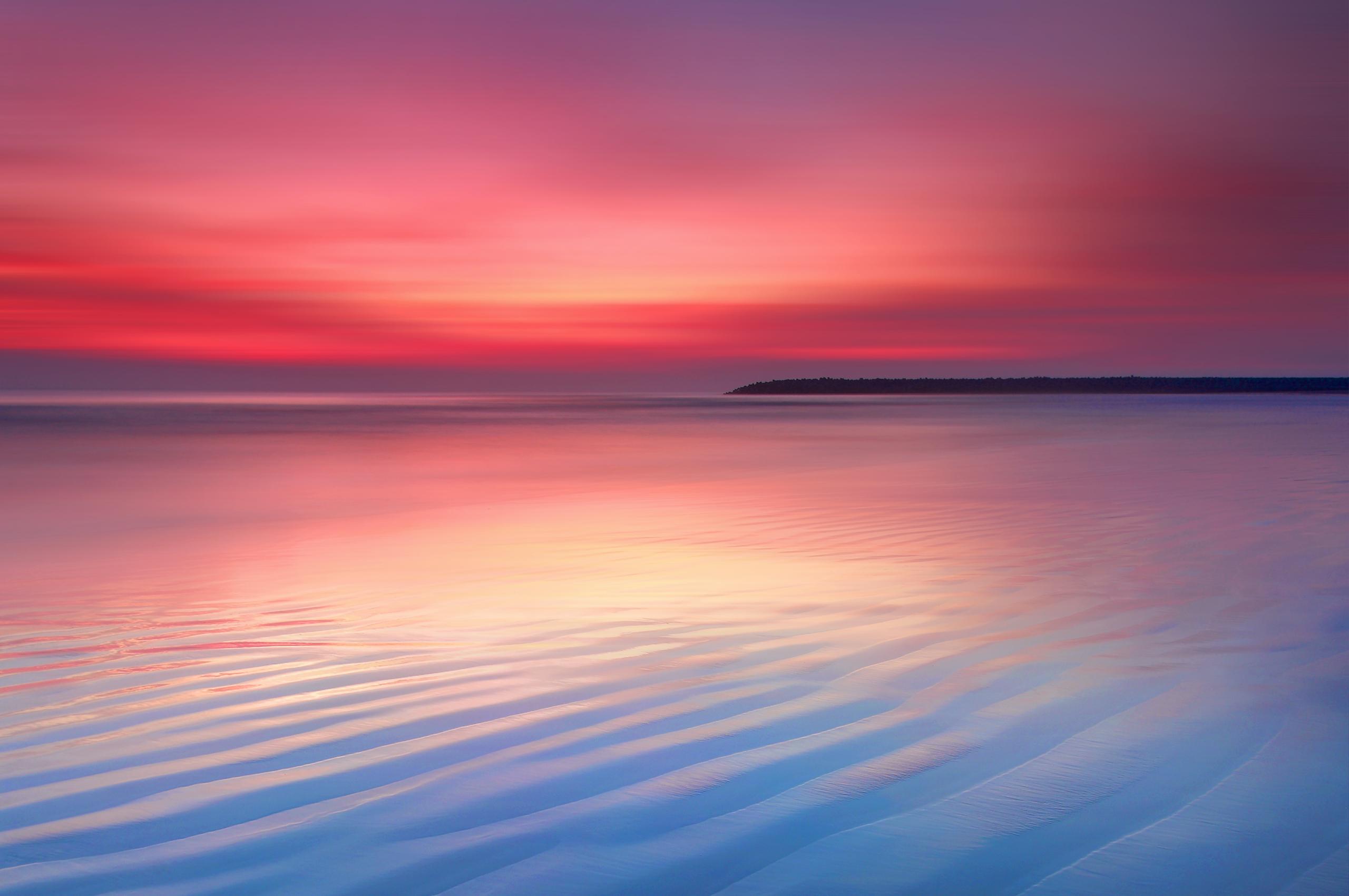 Dusk, Chrome OS, Sunset, Calm, Seascape, Stock HD Wallpaper