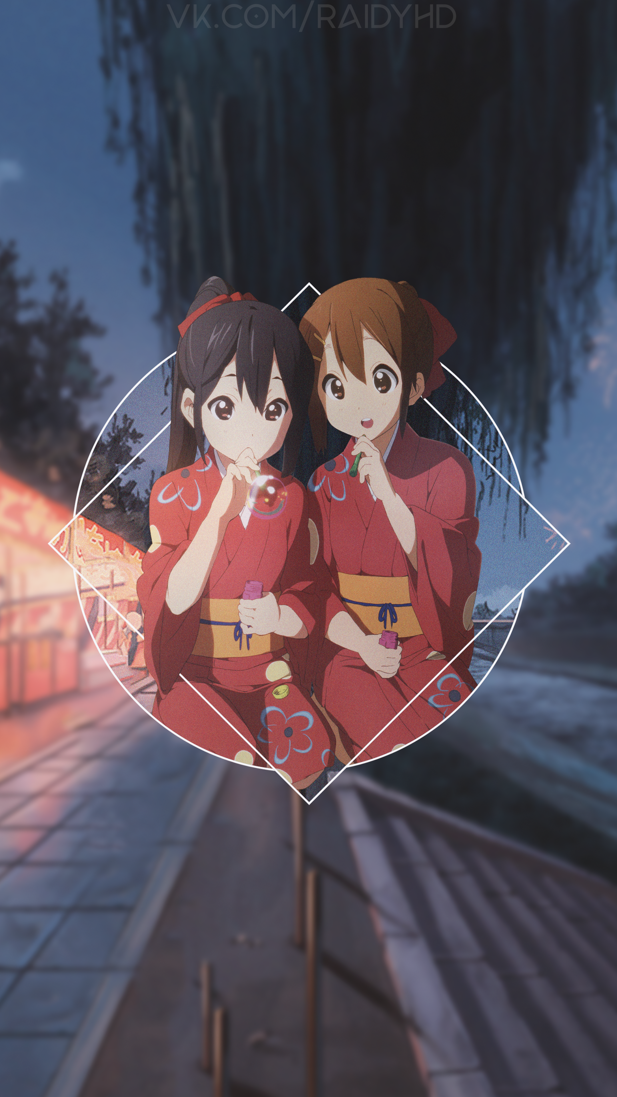 Yui Hirasawa and Azusa Nakano from K-ON! HD Phone Wallpaper