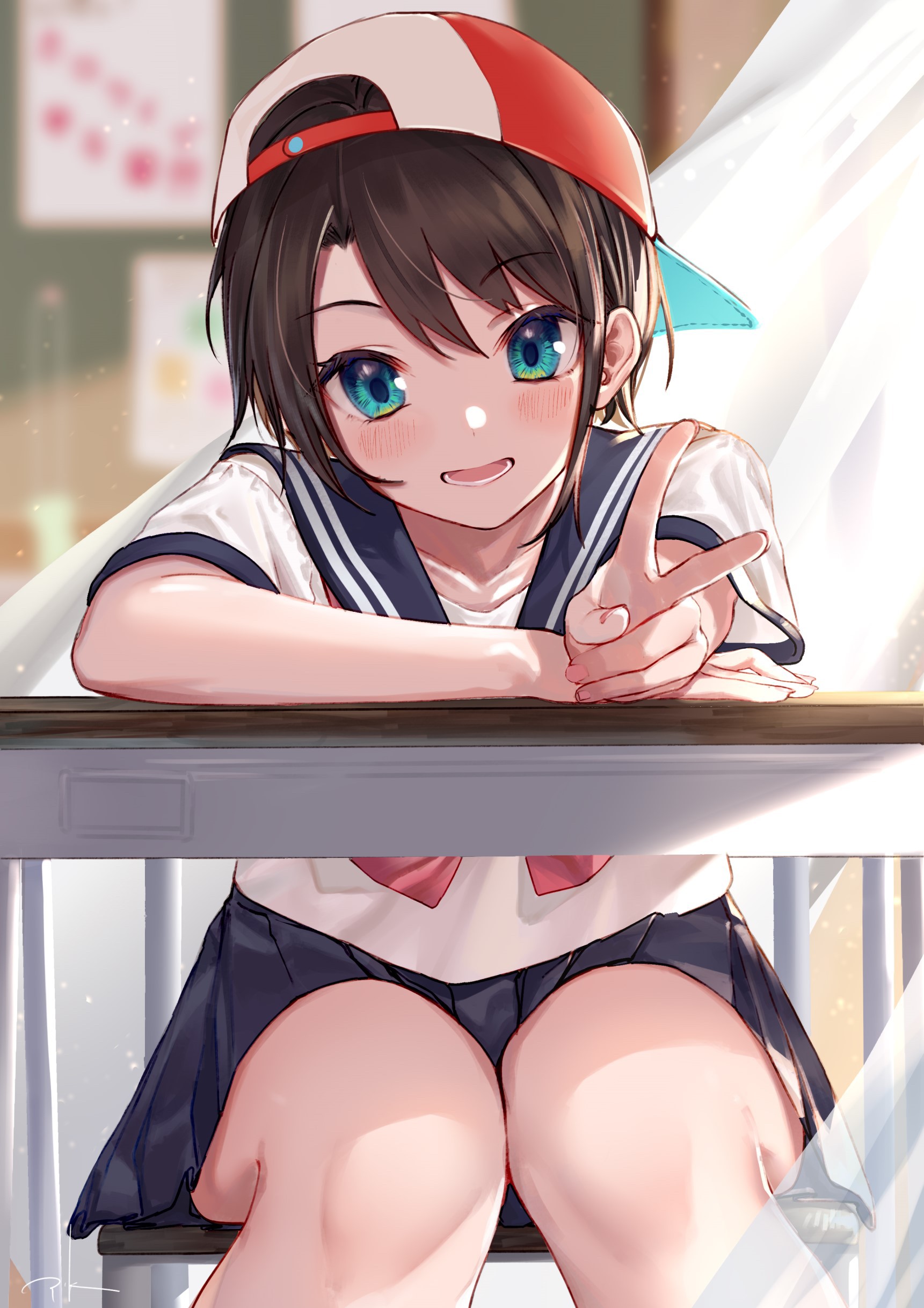 Oozora Subaru from Hololive wearing a school uniform HD Phone Wallpaper